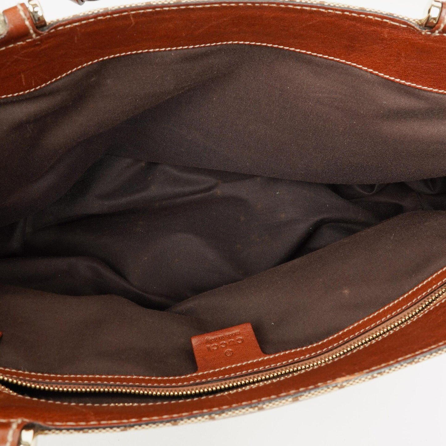 Gucci GG Monogram Canvas Beige/Brown Handbag