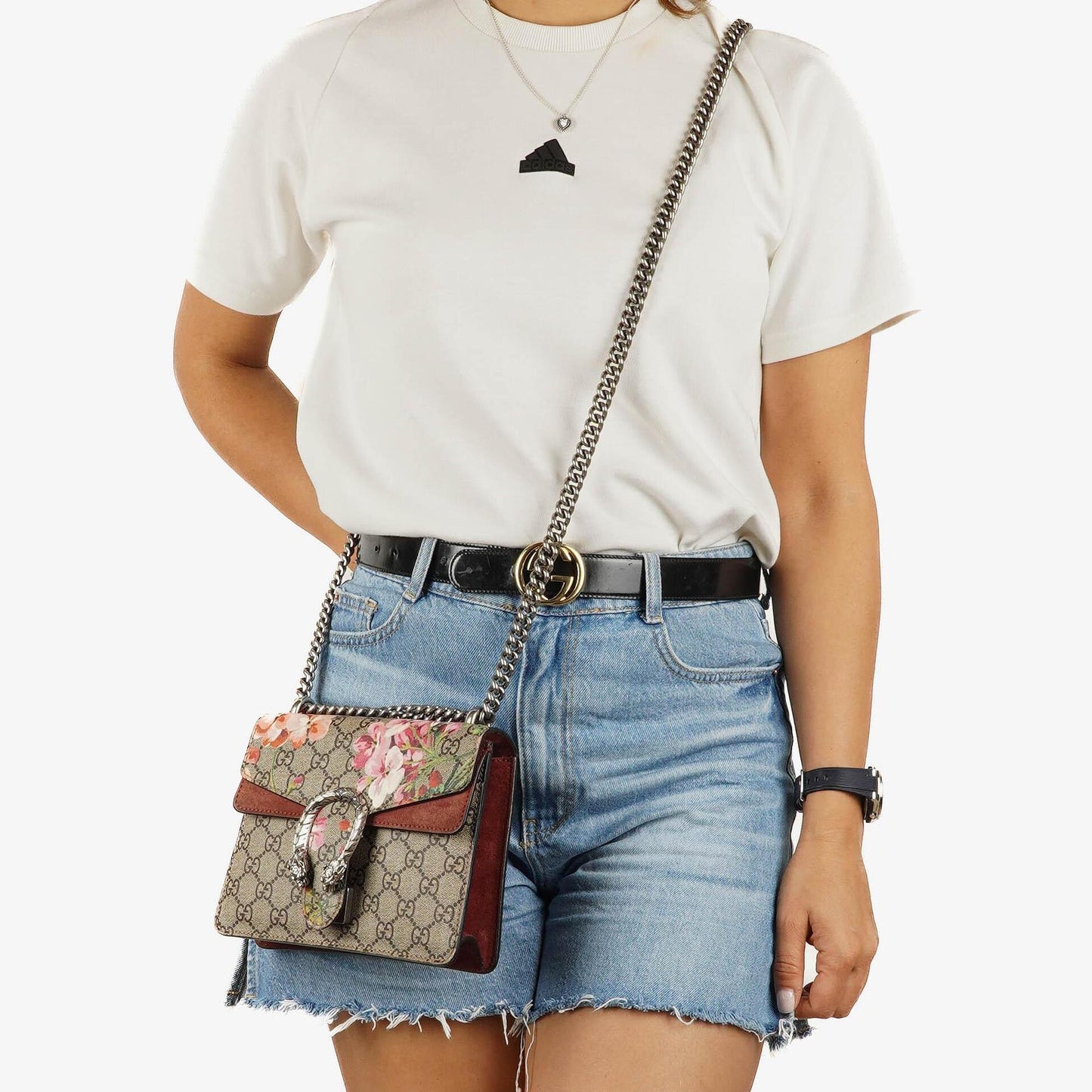 Gucci GG Supreme Monogram Blooms Mini Dionysus Shoulder Bag