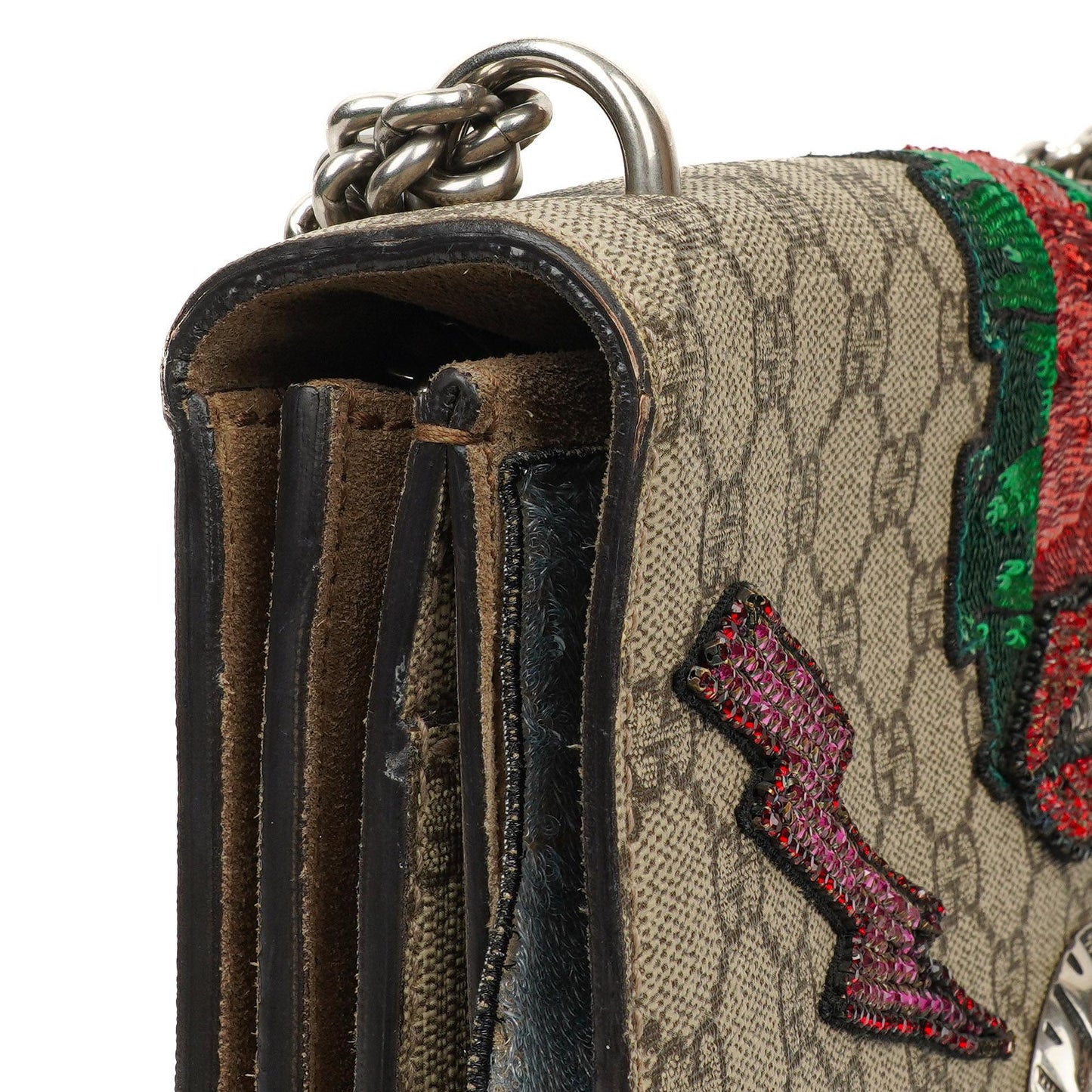 Gucci Dionysus GG Supreme Lightning Embroidered Medium Shoulder Bag