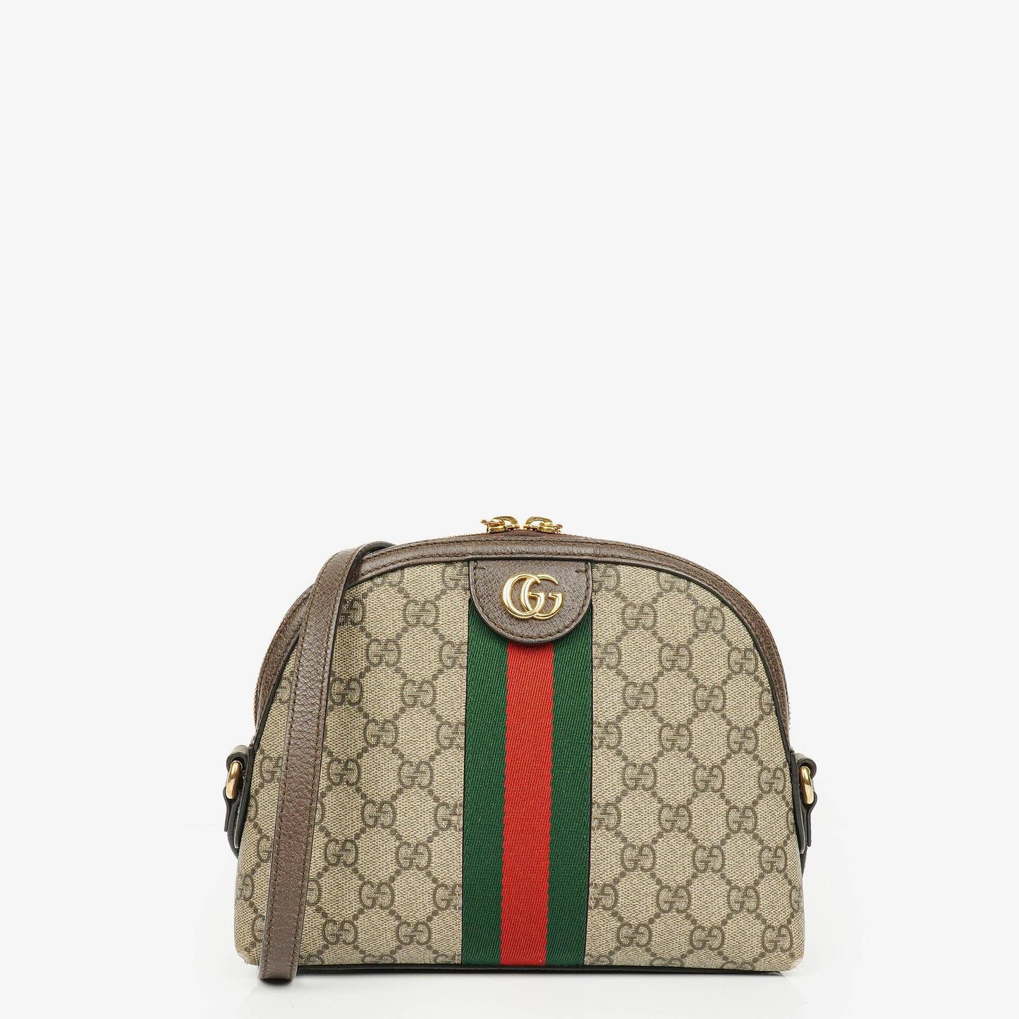 Gucci GG Supreme Monogram Small Dome Ophidia Rounded Top Shoulder Bag