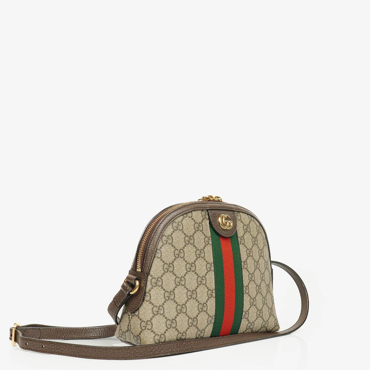 Gucci GG Supreme Monogram Small Dome Ophidia Rounded Top Shoulder Bag