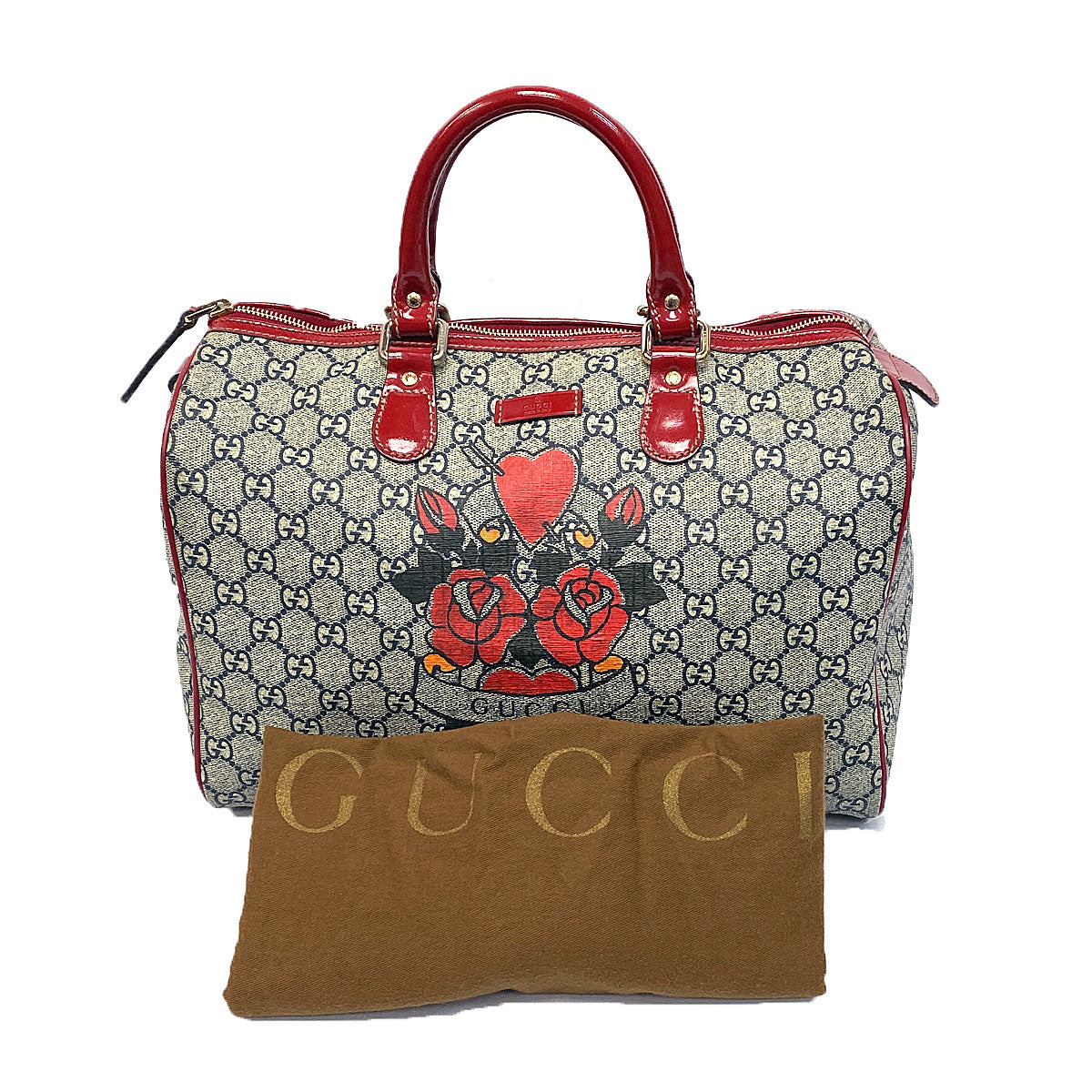 Gucci Leather Canvas Shoulder Bag