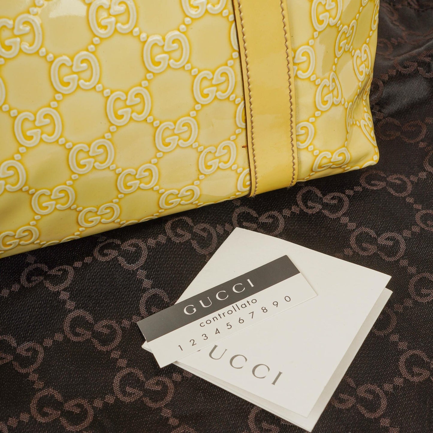 Gucci GG Yellow Abbey Tote Bag