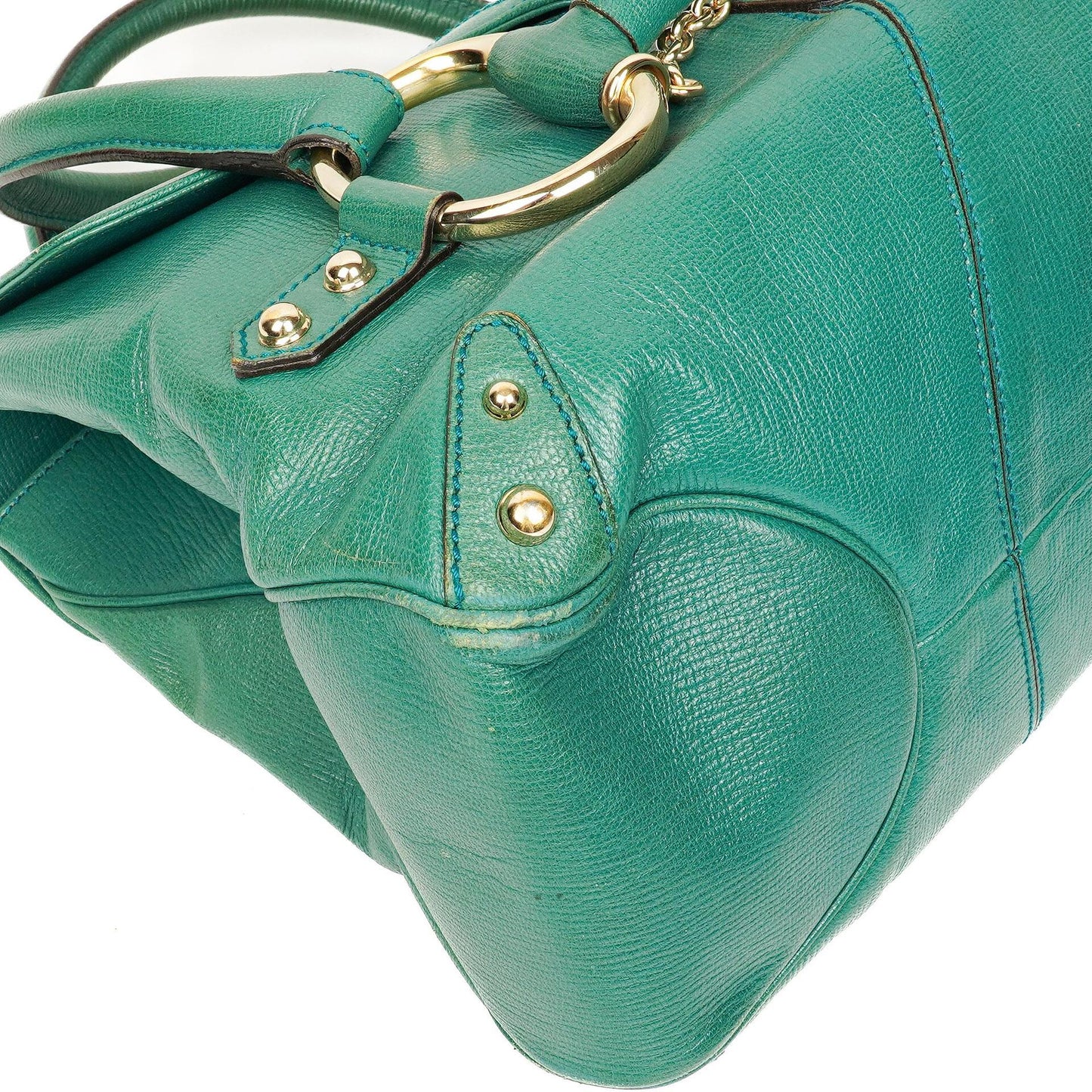 Gucci Grained Calfskin Large Horsebit Chain Flap Bag
