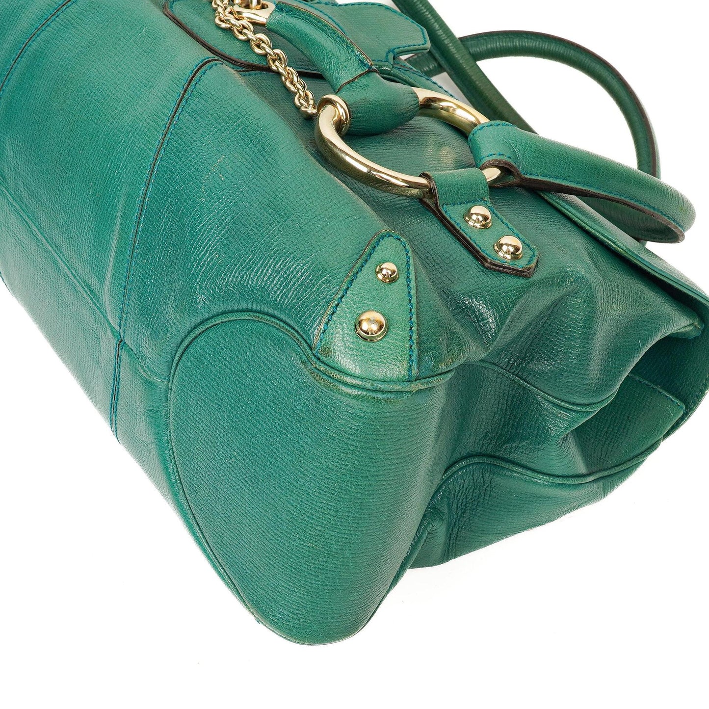 Gucci Grained Calfskin Large Horsebit Chain Flap Bag
