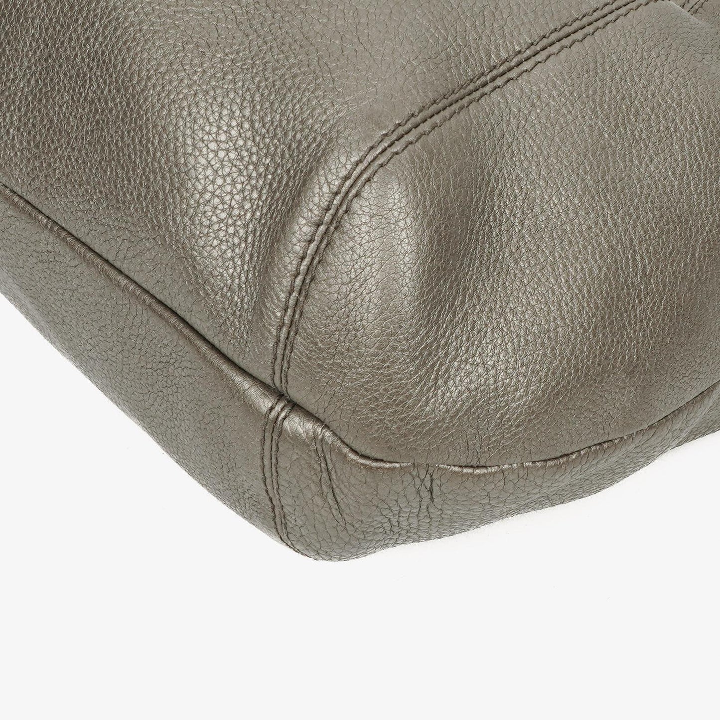 Gucci Grey Pebbled Calfskin Horsebit Hobo