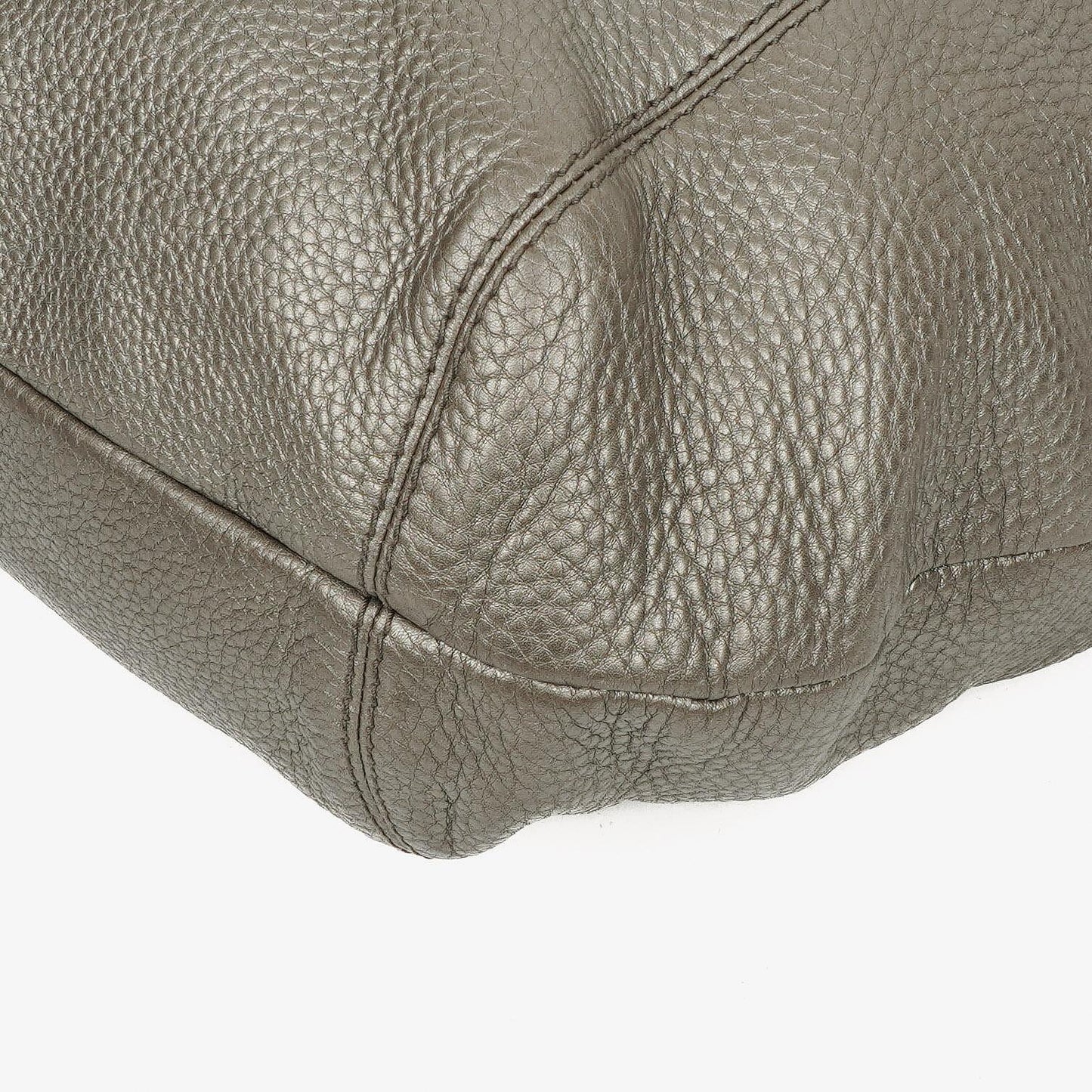 Gucci Grey Pebbled Calfskin Horsebit Hobo