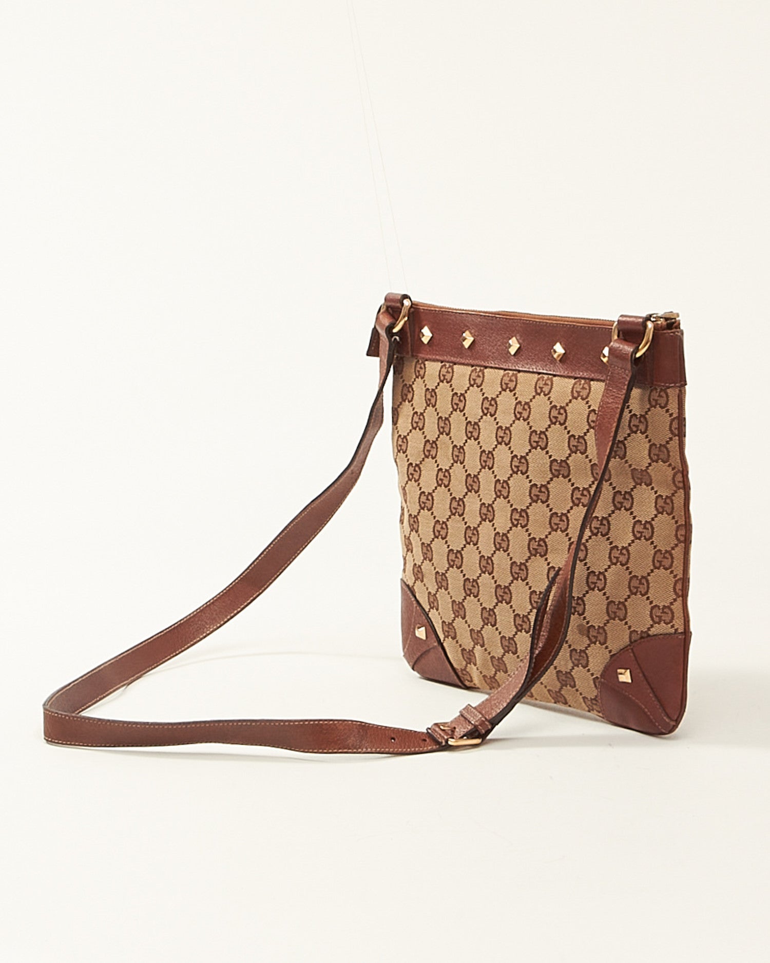 Gucci Monogram Caro Leather Canvas Crossbody