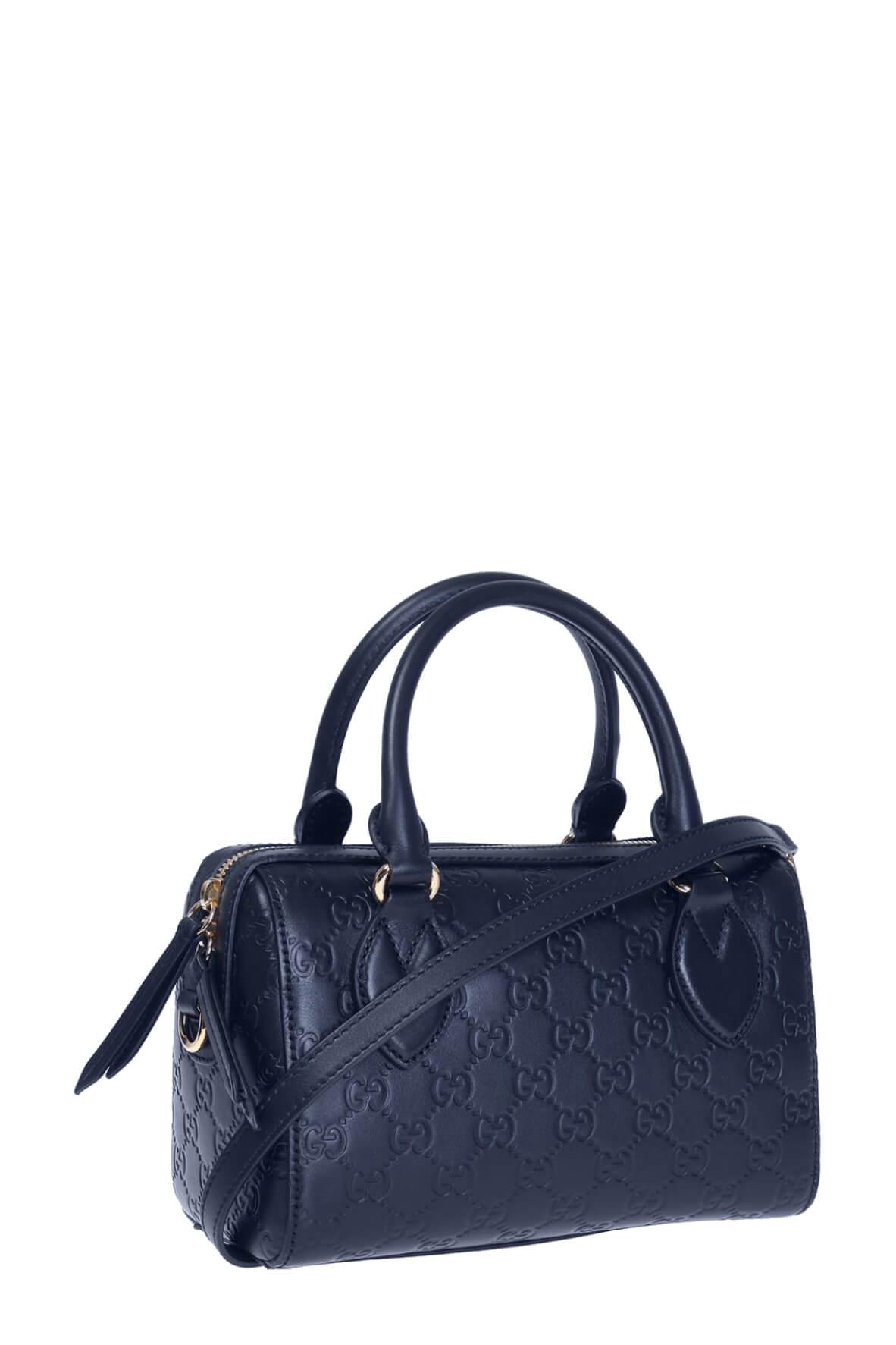 Gucci Guccissima Navy Leather Monogram Tote