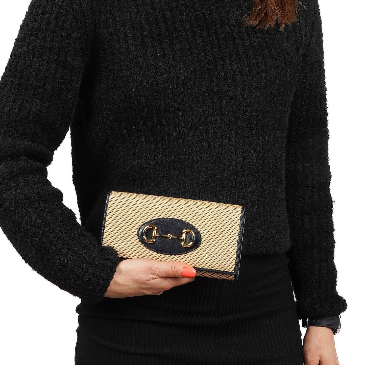 Gucci Horsebit 1955 Canvas Wallet on Chain