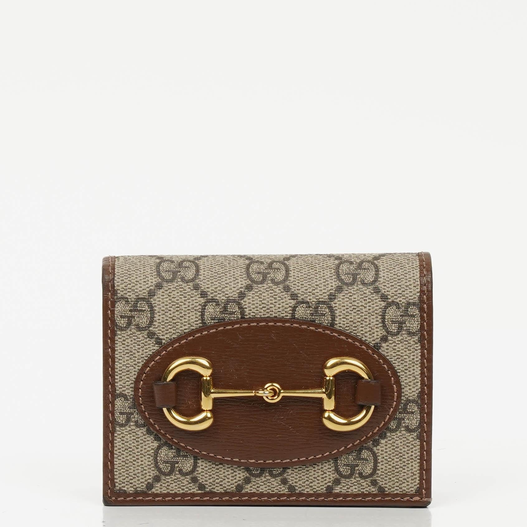 Gucci Horsebit 1955 GG Supreme Monogram Canvas Card Case Wallet