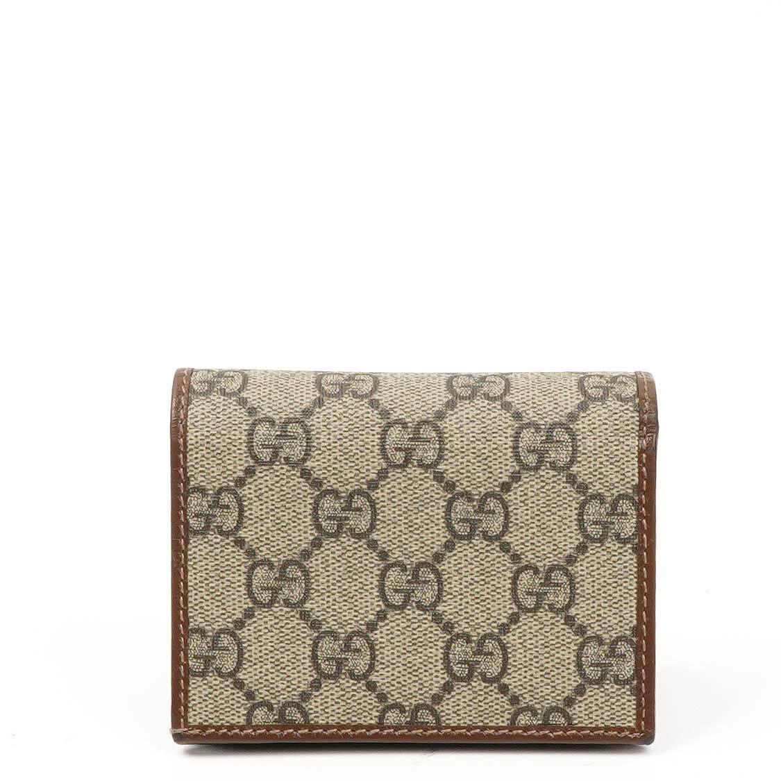 Gucci Horsebit 1955 GG Supreme Monogram Canvas Card Case Wallet