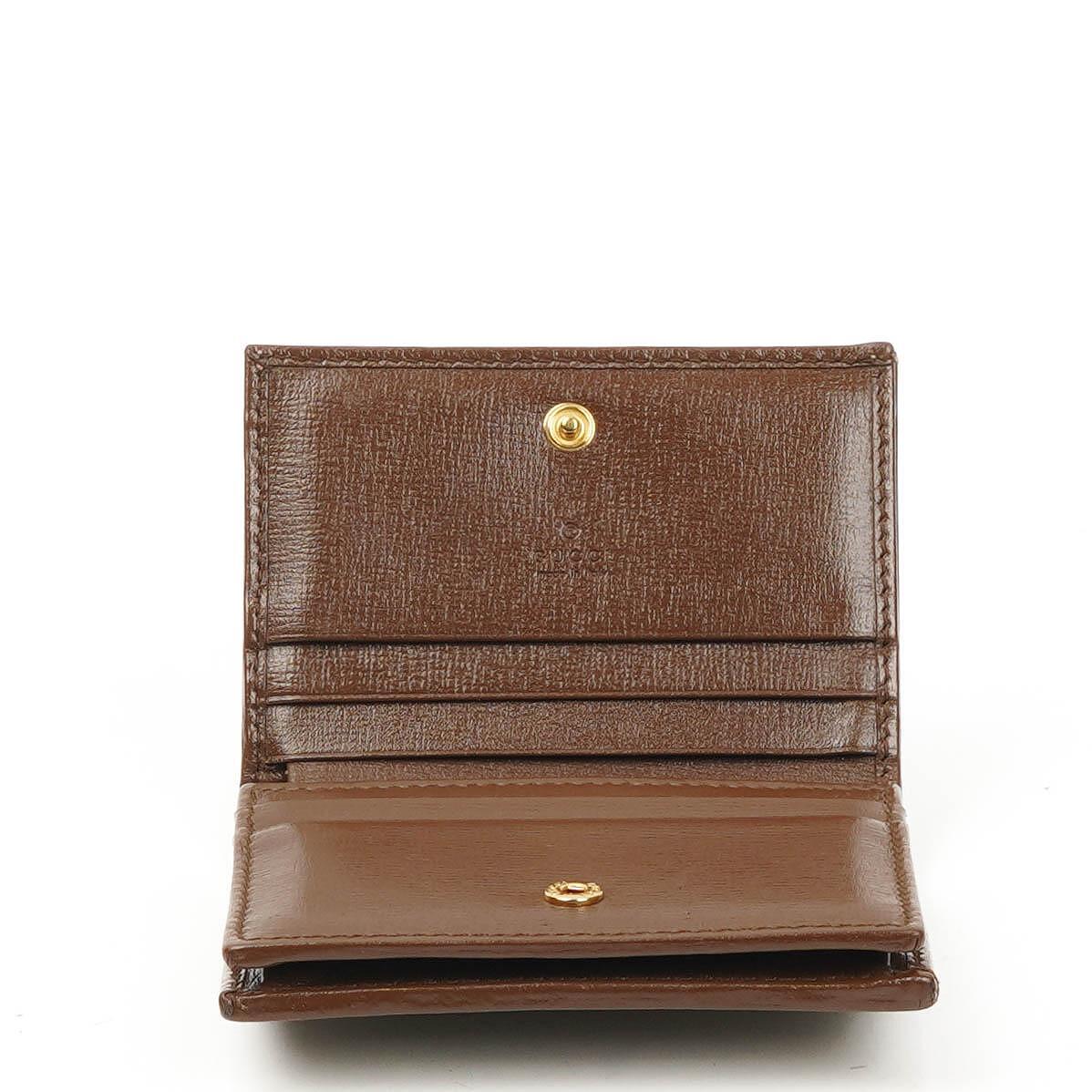 Gucci Horsebit 1955 GG Supreme Monogram Canvas Card Case Wallet