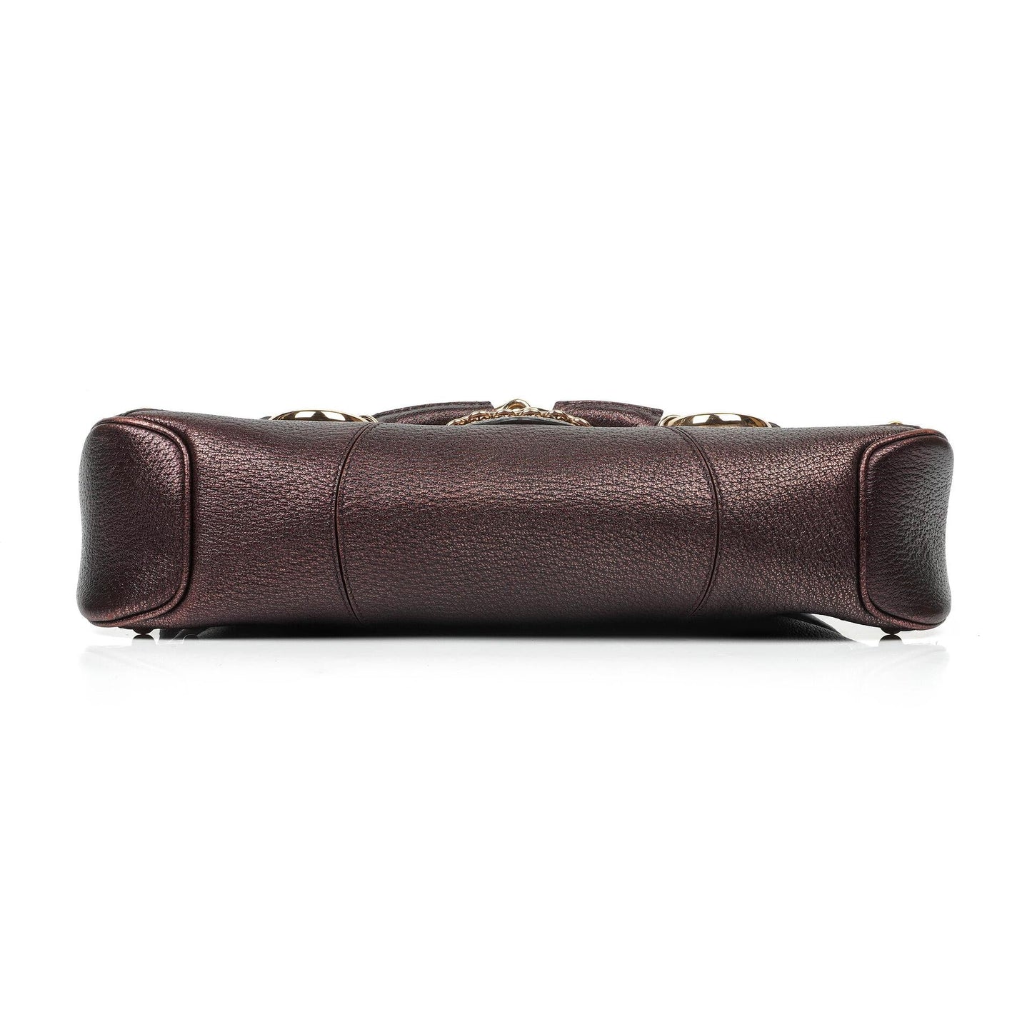 Gucci Horsebit Flap Purple Leather Shoulder Bag