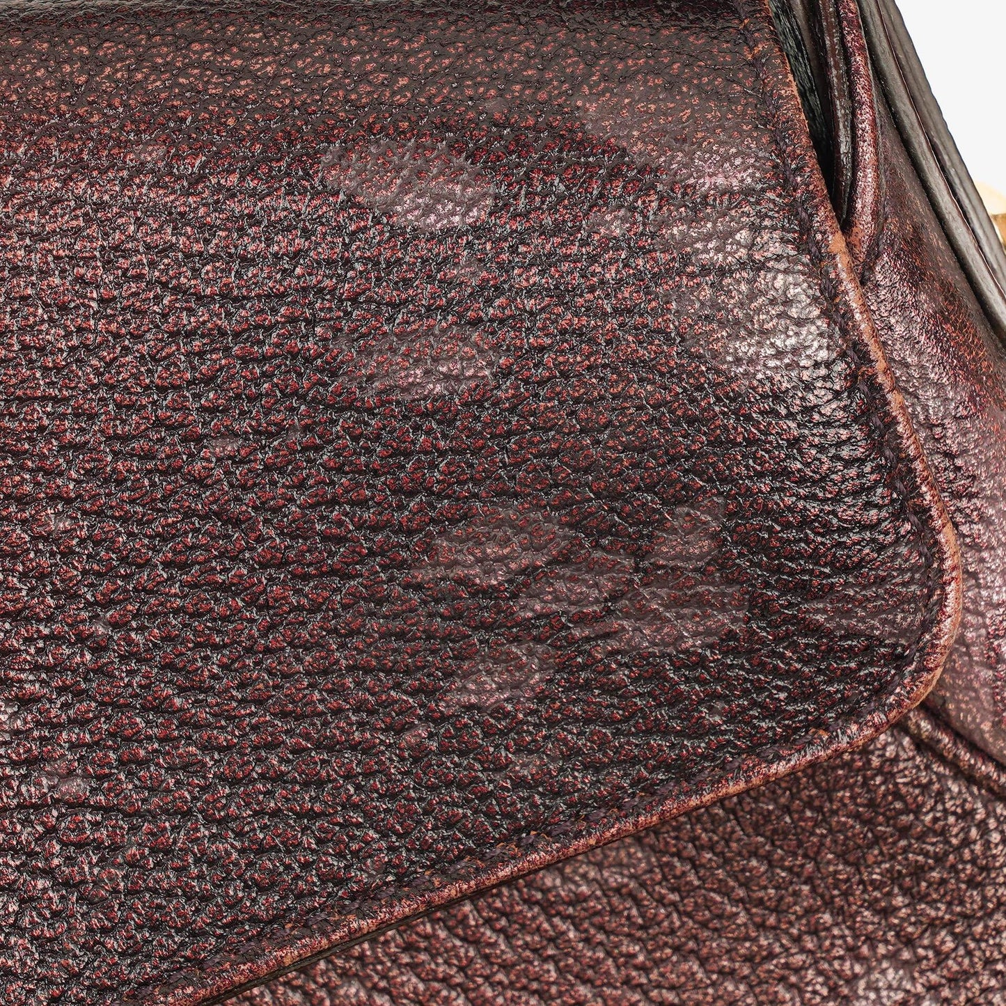 Gucci Horsebit Flap Purple Leather Shoulder Bag