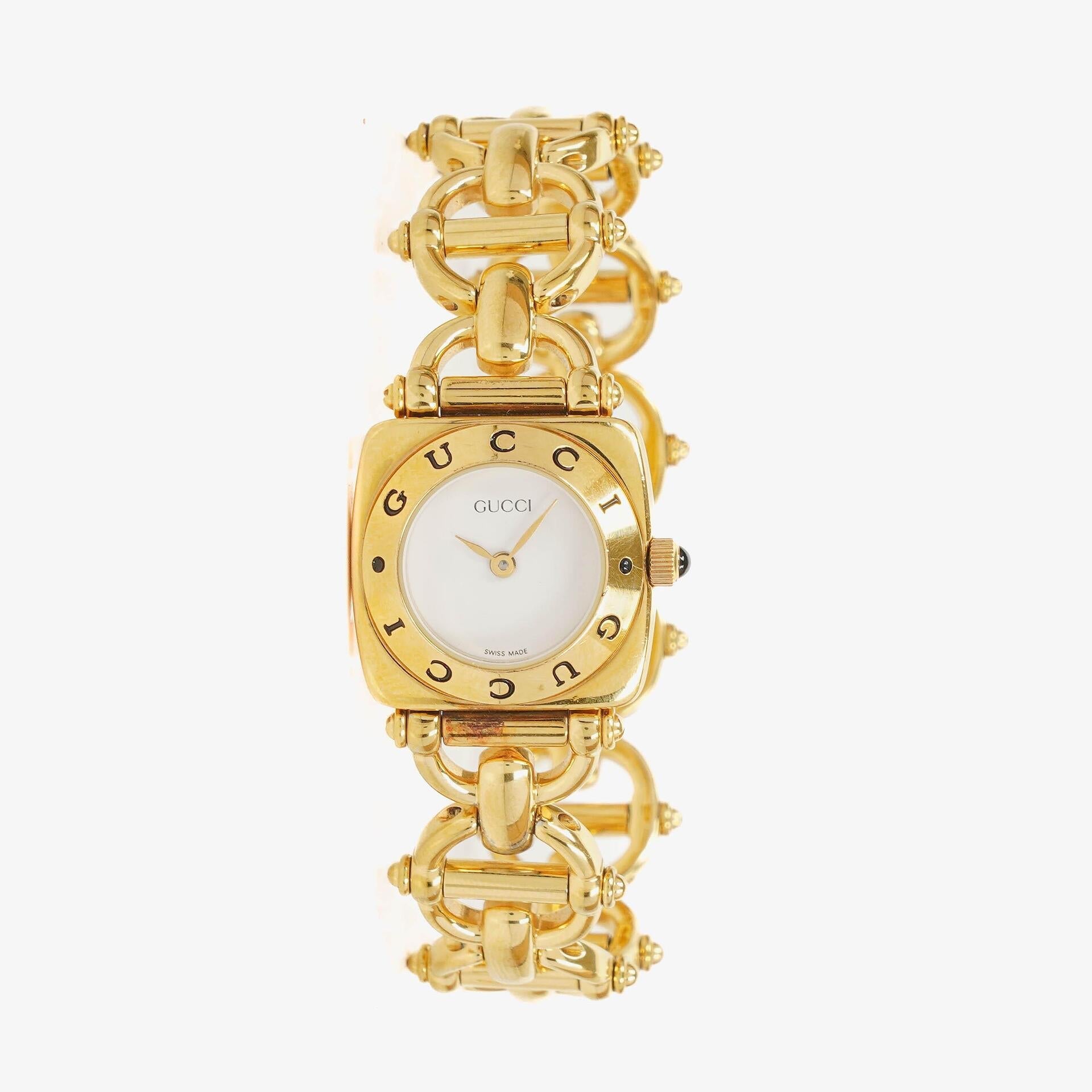 Gucci Horsebit Stainless Steel 21mm 6400L Quartz Watch