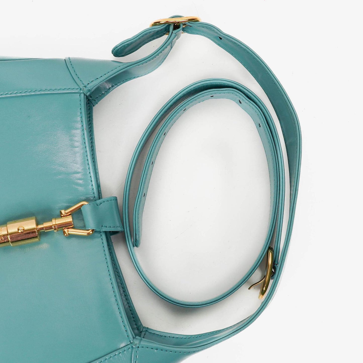 Gucci Jackie 1961 Light Blue Leather Small Shoulder Bag