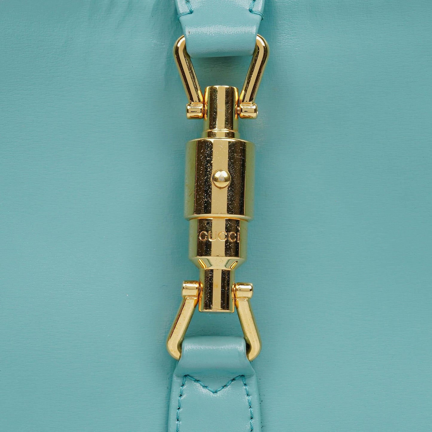 Gucci Jackie 1961 Light Blue Leather Small Shoulder Bag