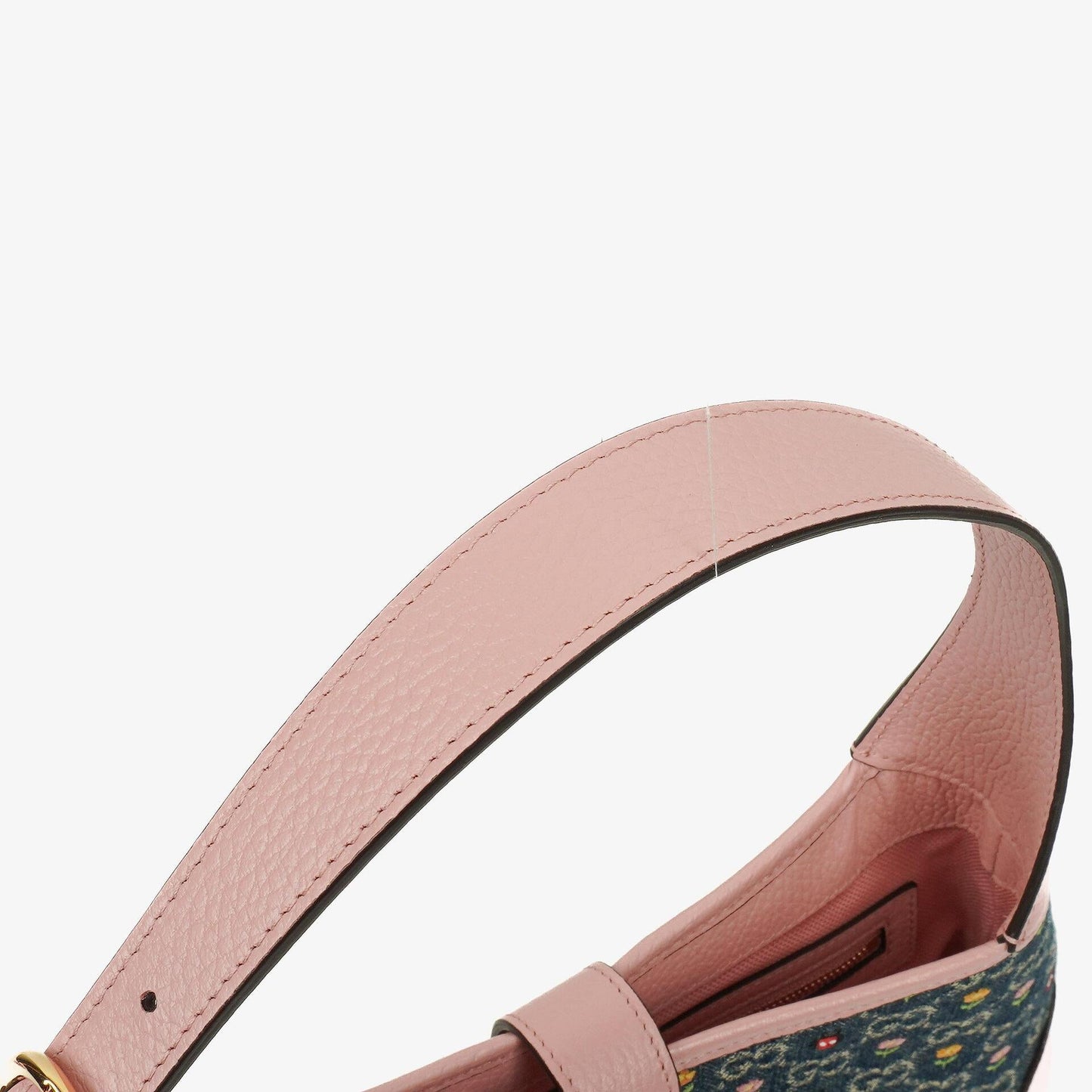 Gucci Jackie 1961 Limited Edition Pink/Blue Leather/Denim GG Floral Small Shoulder Bag