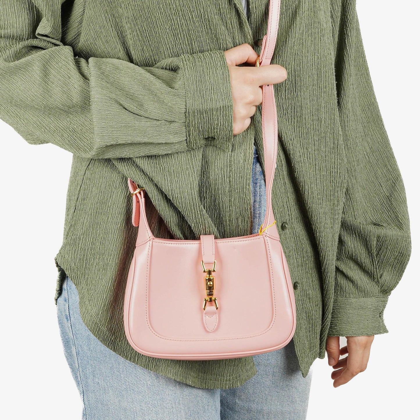 Gucci Jackie 1961 Pink Leather Mini