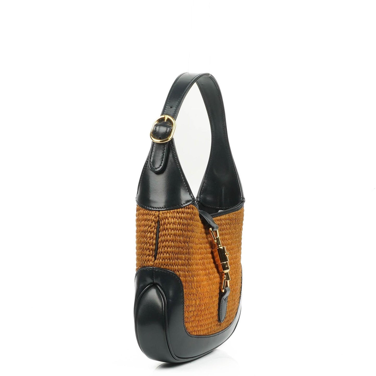 Gucci Jackie 1961 Small Straw and Leather Hobo bag