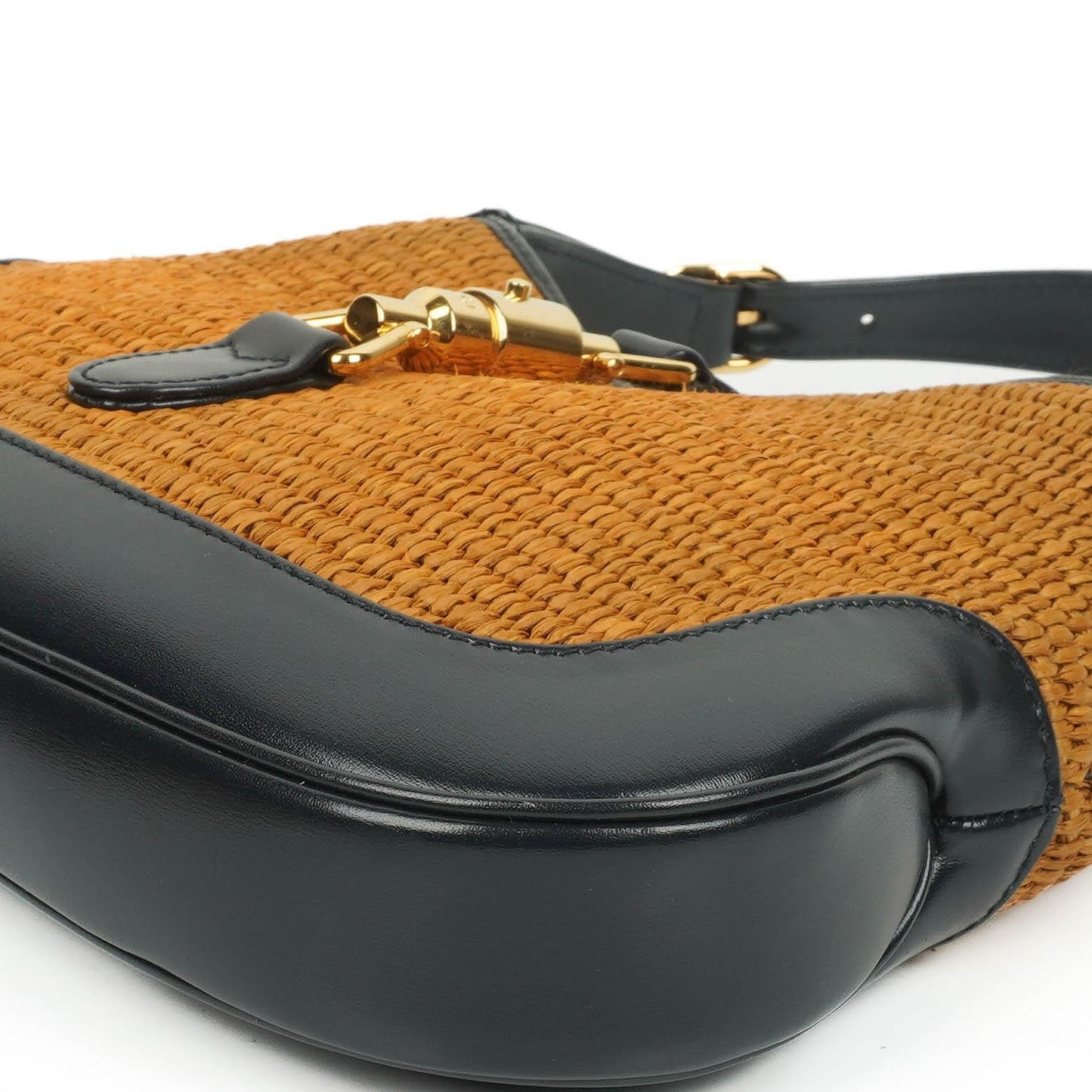 Gucci Jackie 1961 Small Straw and Leather Hobo bag