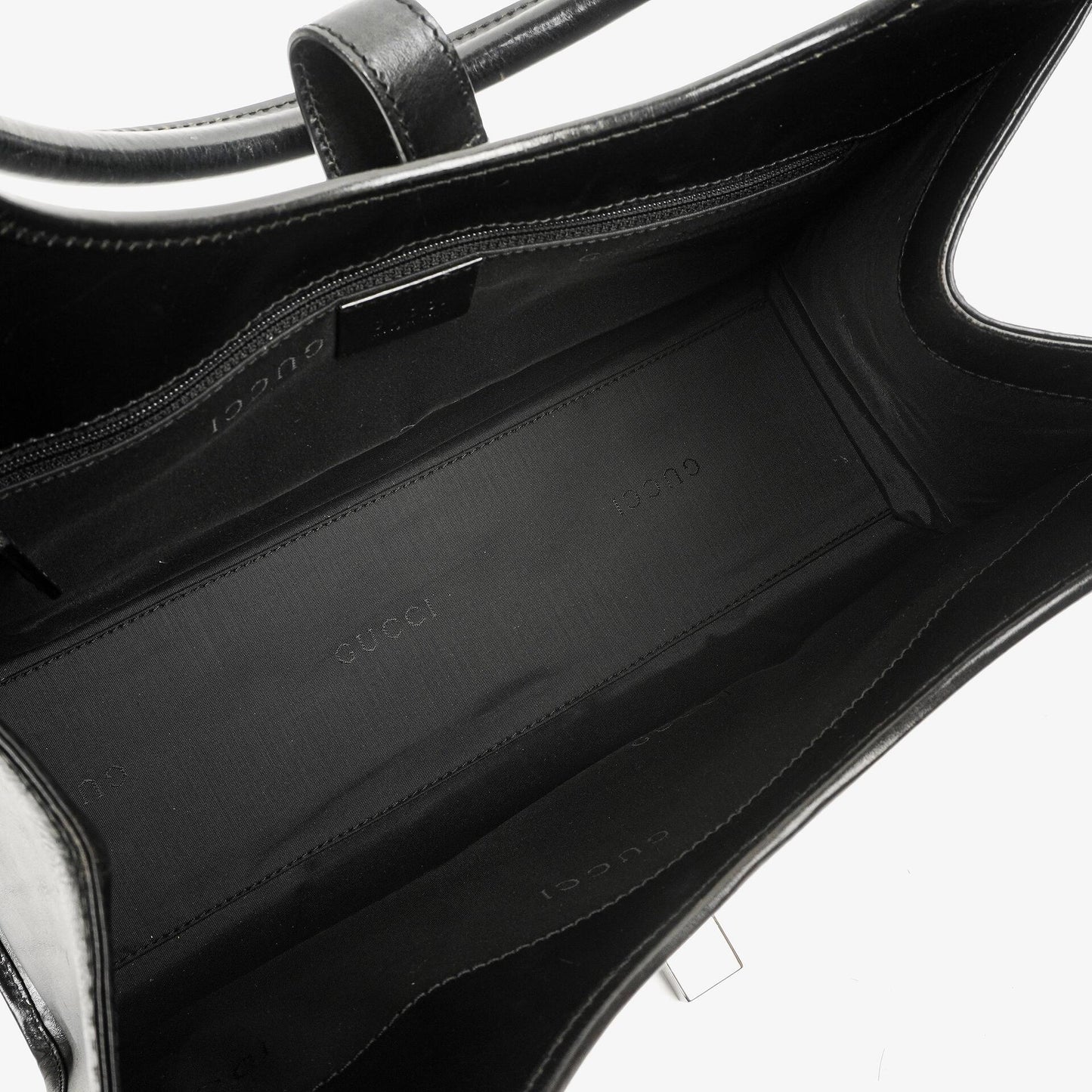 Gucci Jackie Bardot Black Leather Bag