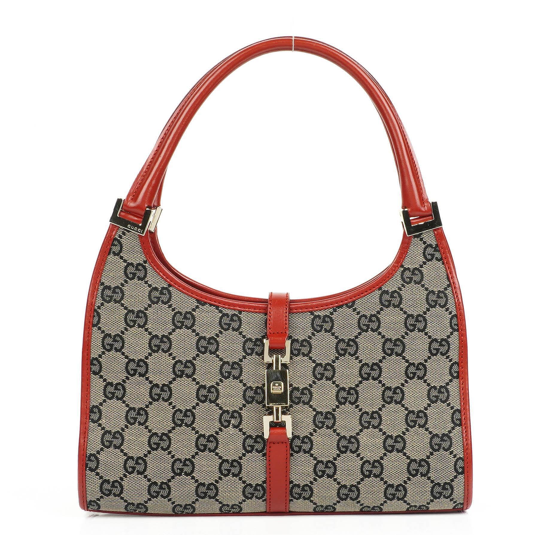 Gucci Jackie Bardot GG Canvas Shoulder Bag