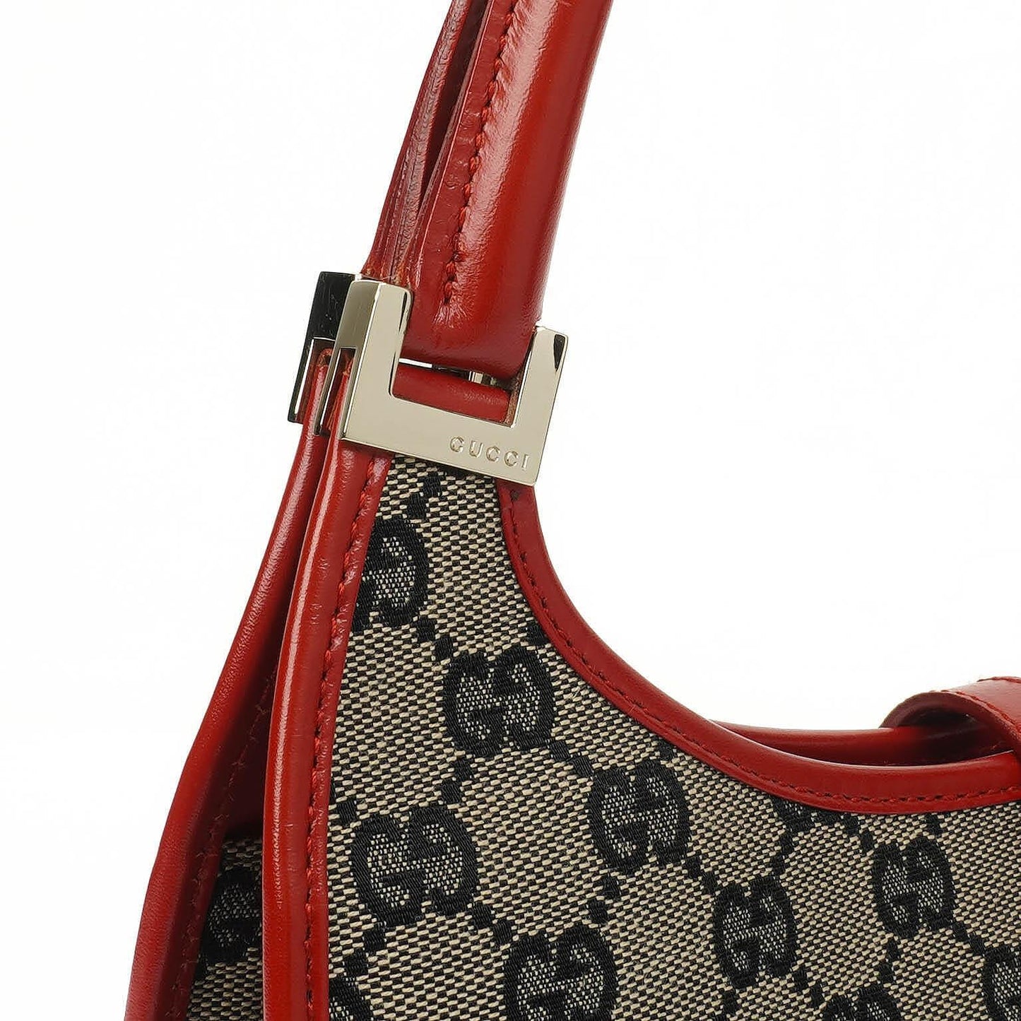 Gucci Jackie Bardot GG Canvas Shoulder Bag