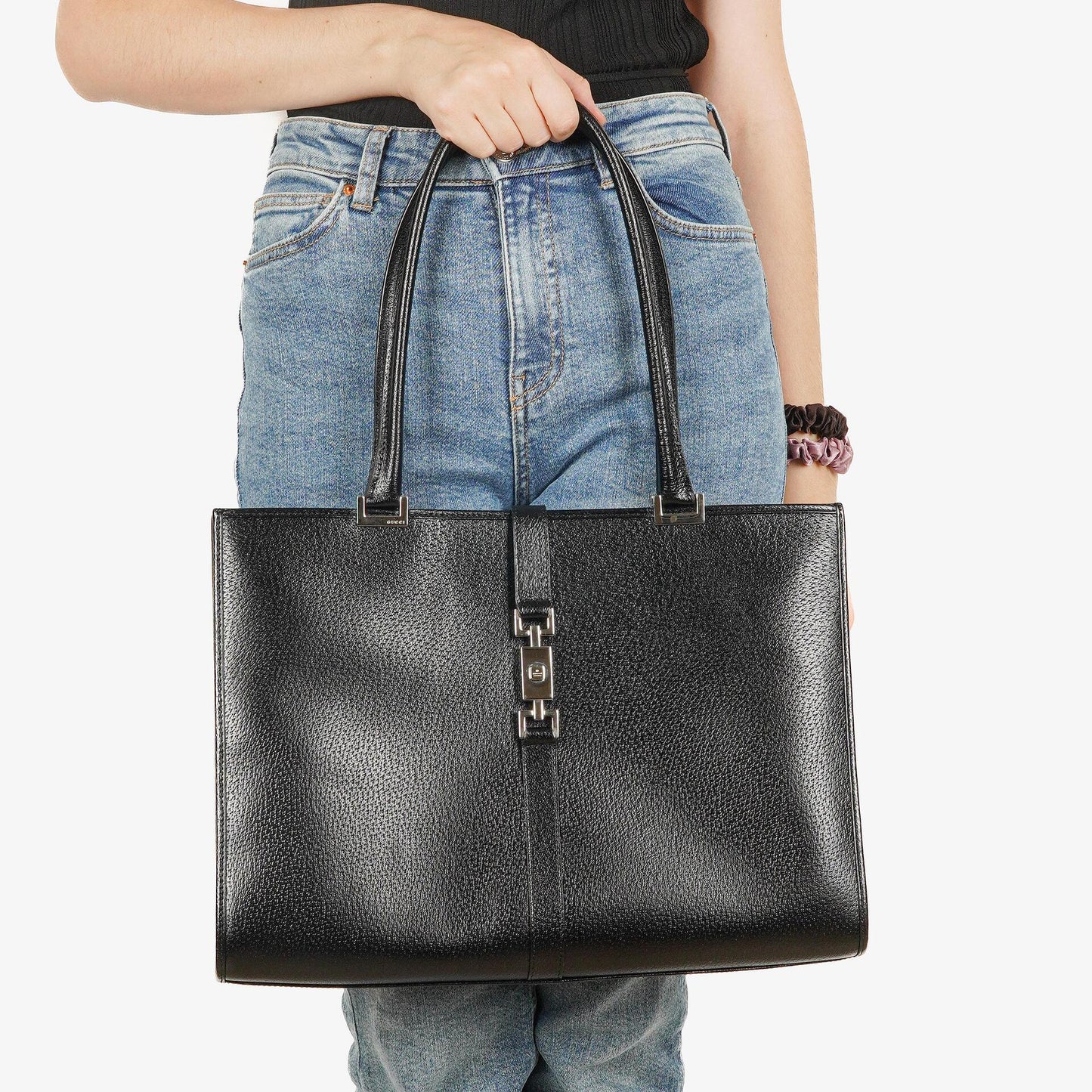 Gucci Jackie Black Leather Shoulder Bag