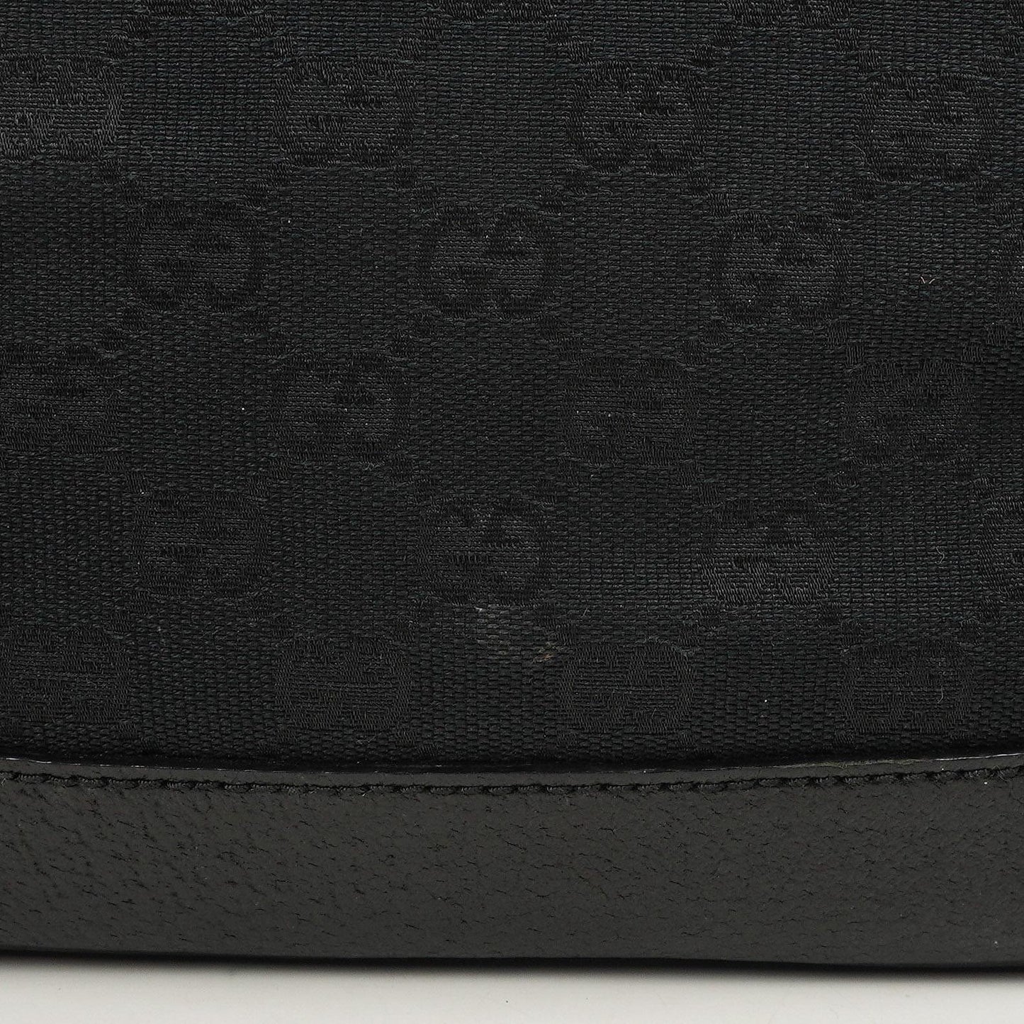 Gucci Jackie Medium Vintage Shoulder Bag Black/Dark Navy GG Canvas And Leather