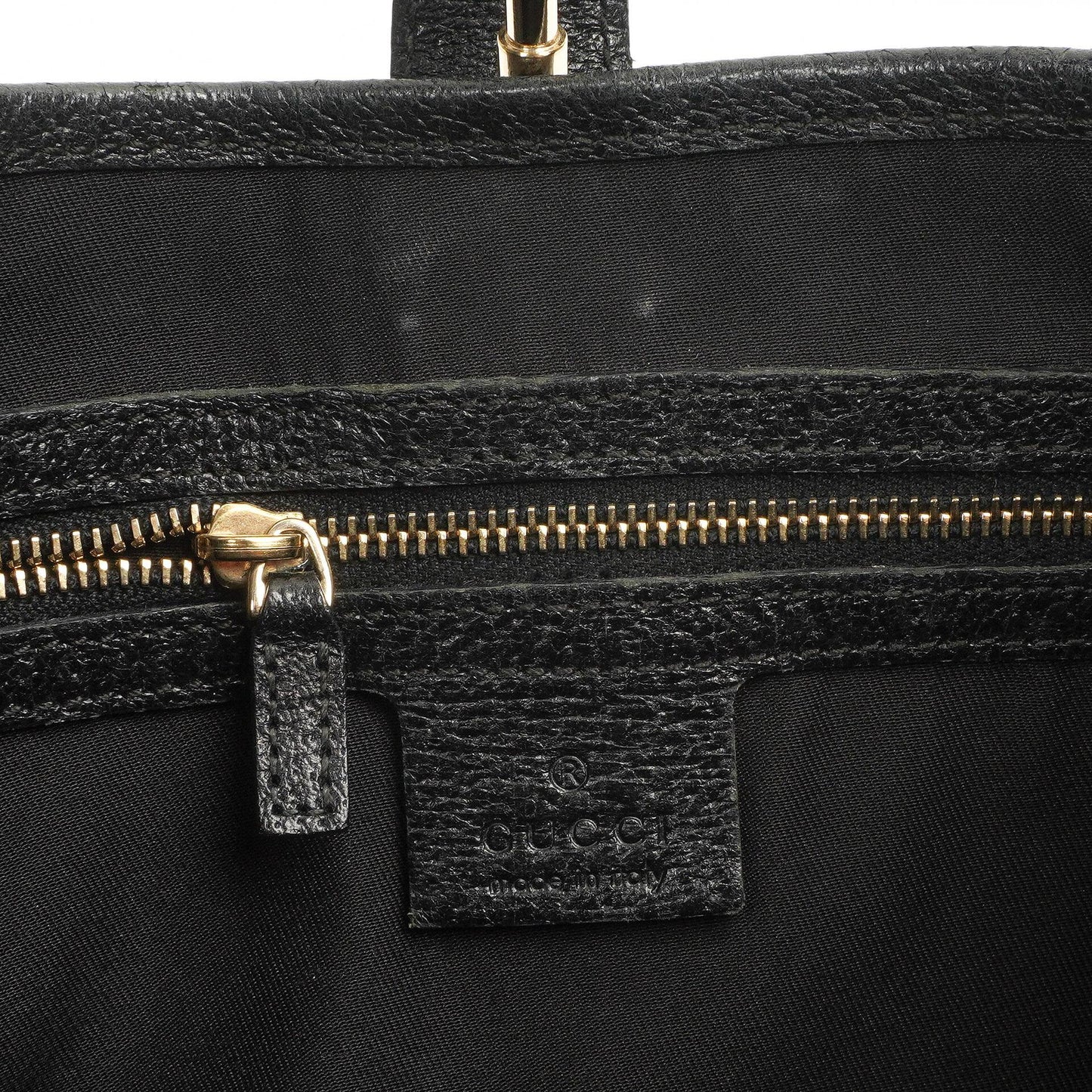 Gucci Jackie Medium Vintage Shoulder Bag Black/Dark Navy GG Canvas And Leather