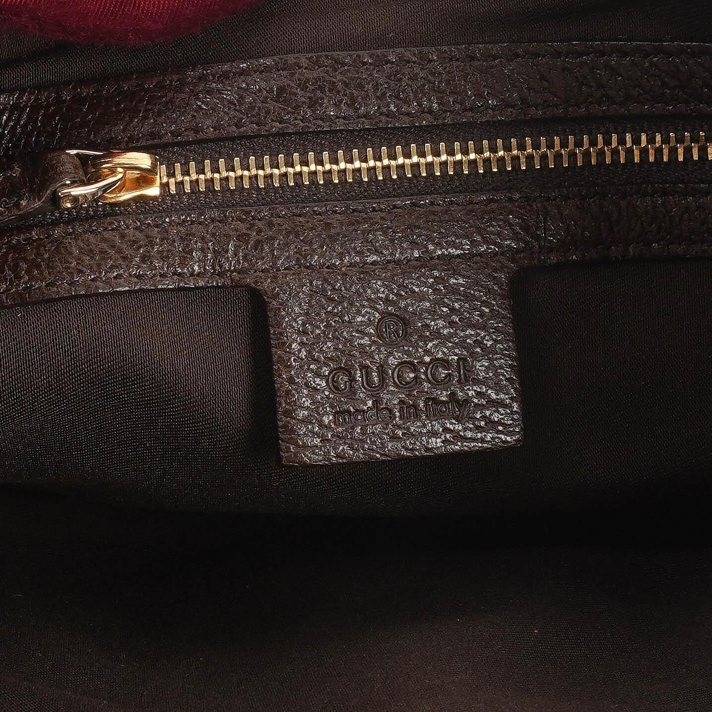 Gucci Jackie Small GG Brown Canvas And Leather Shoulder Bag