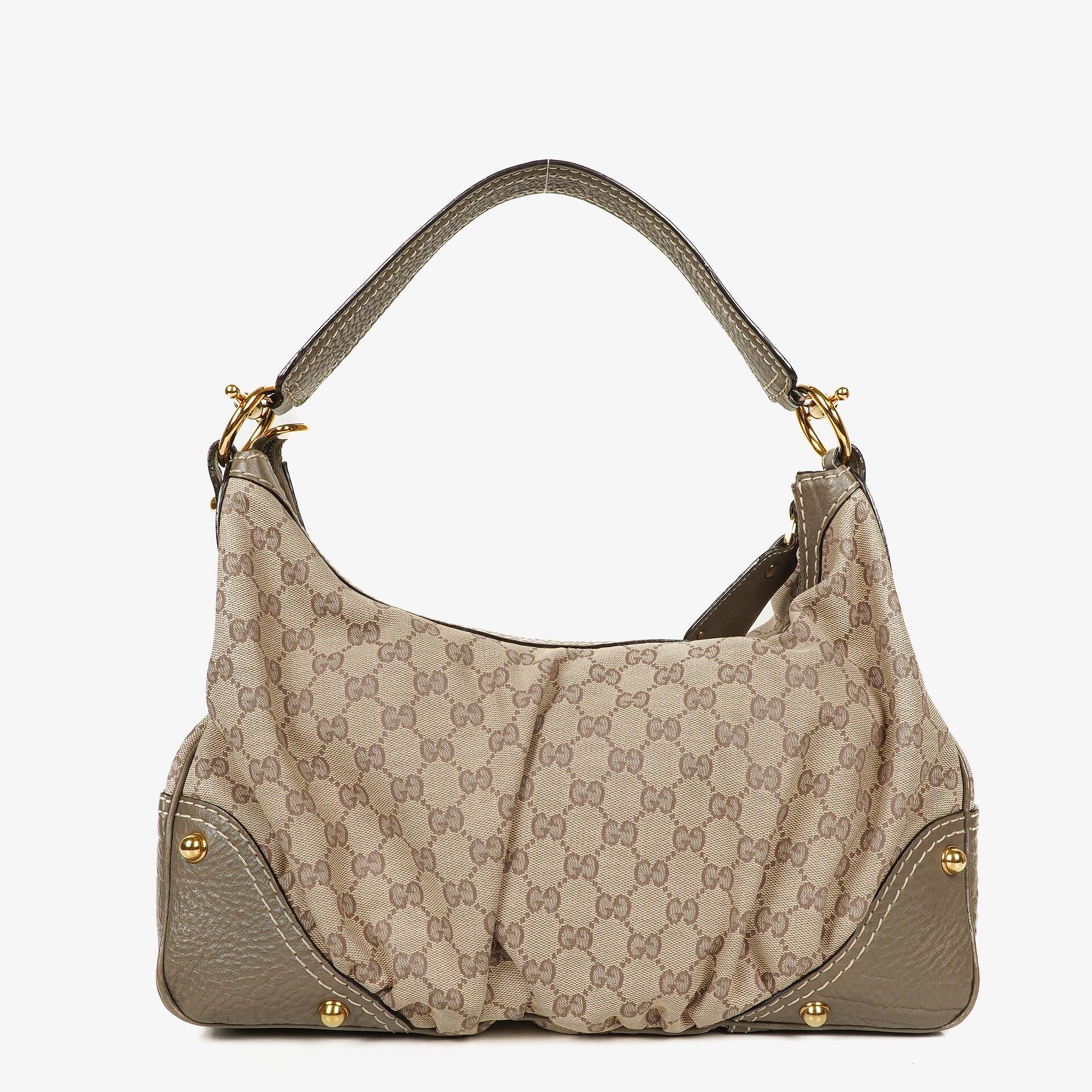 Gucci Jockey GG Canvas Medium Hobo Bag