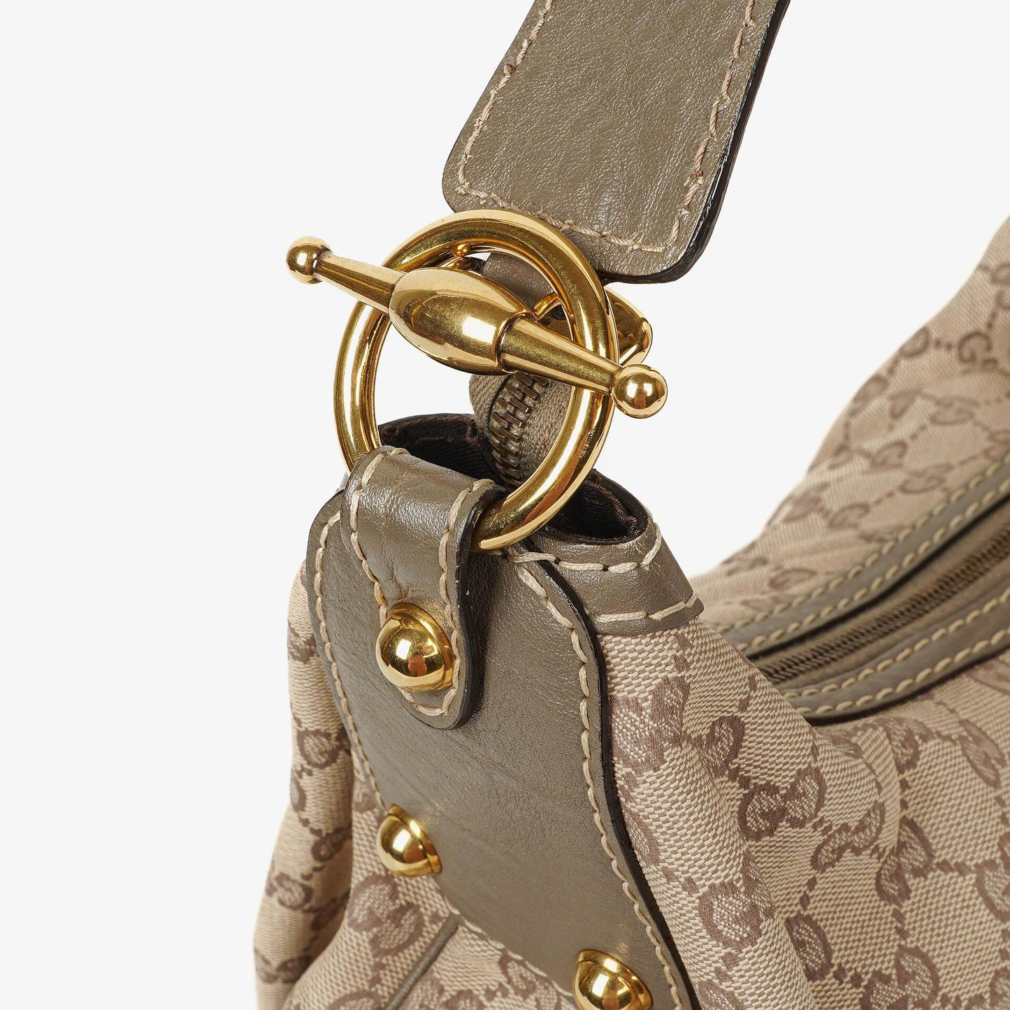 Gucci Jockey GG Canvas Medium Hobo Bag