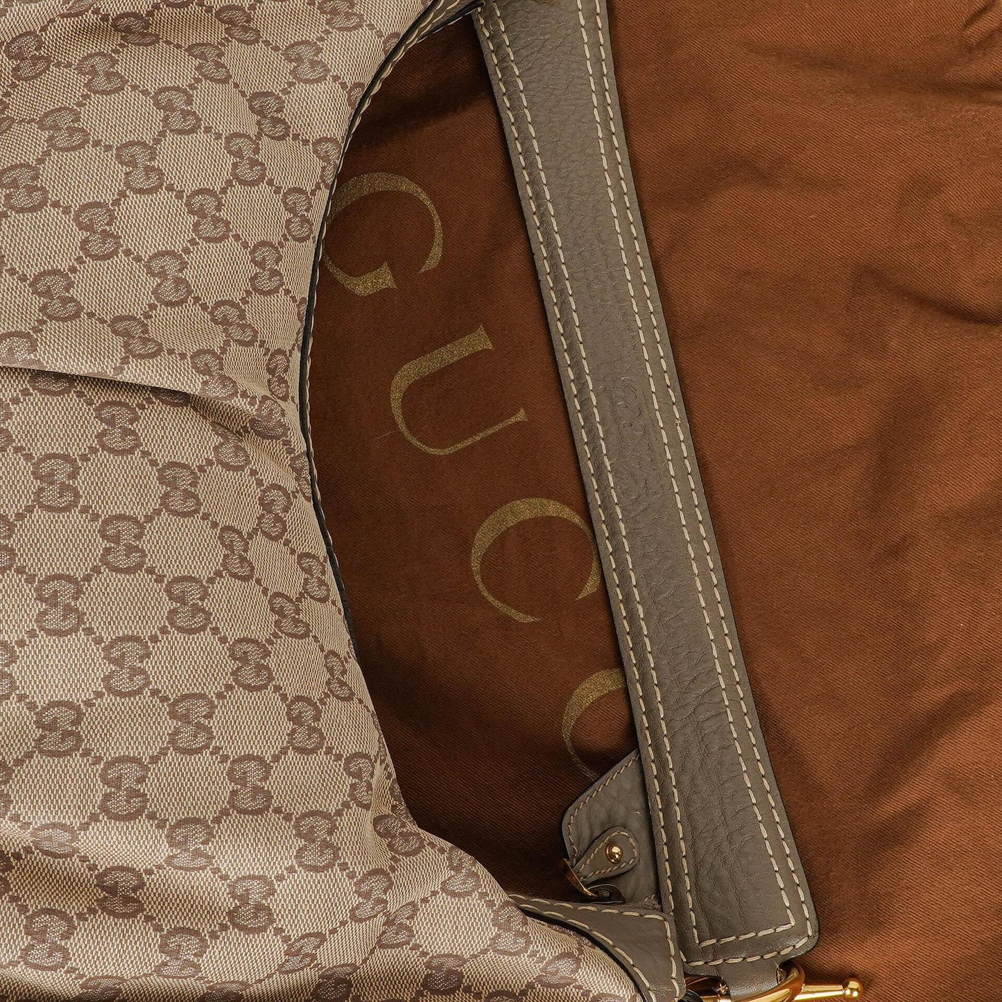 Gucci Jockey GG Canvas Medium Hobo Bag