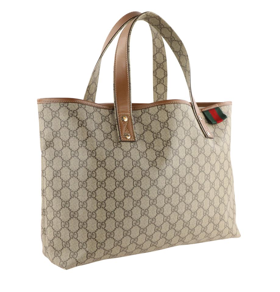 Gucci Brown Canvas Tote Style 3