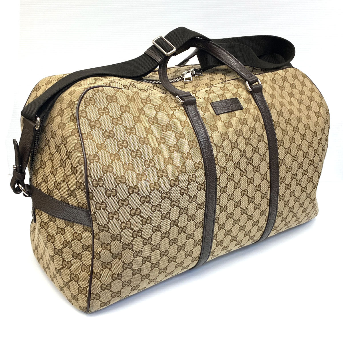 Gucci Nylon Leather Canvas Shoulder Bag