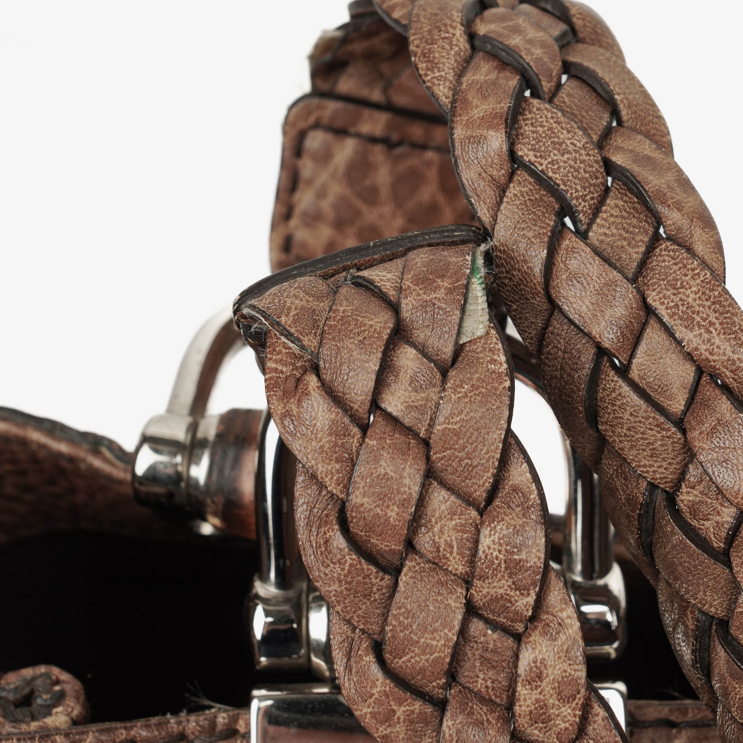 Gucci Leather Bamboo Bar Braided Handles Tote Bag