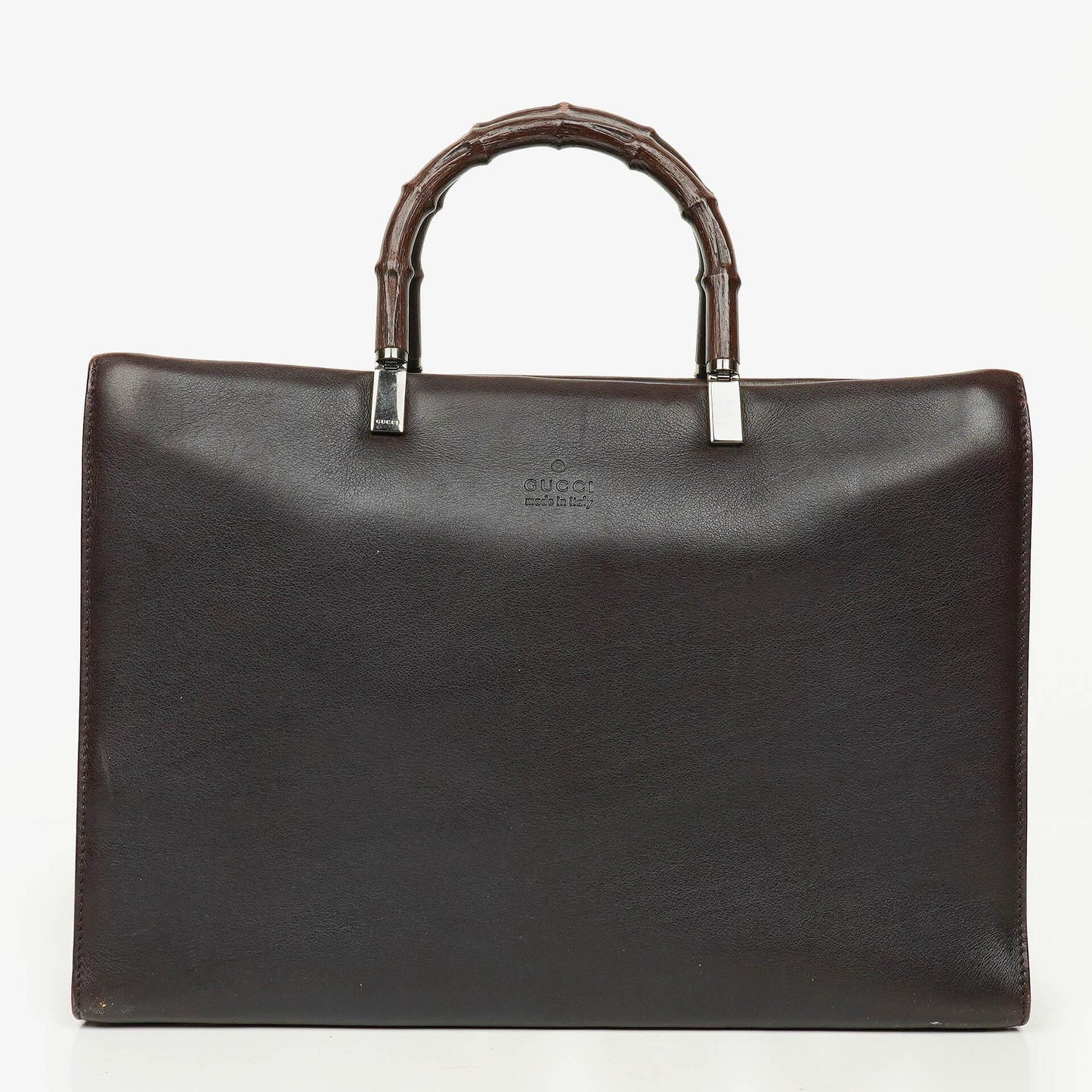 Gucci Leather Bamboo Top Handle Bag