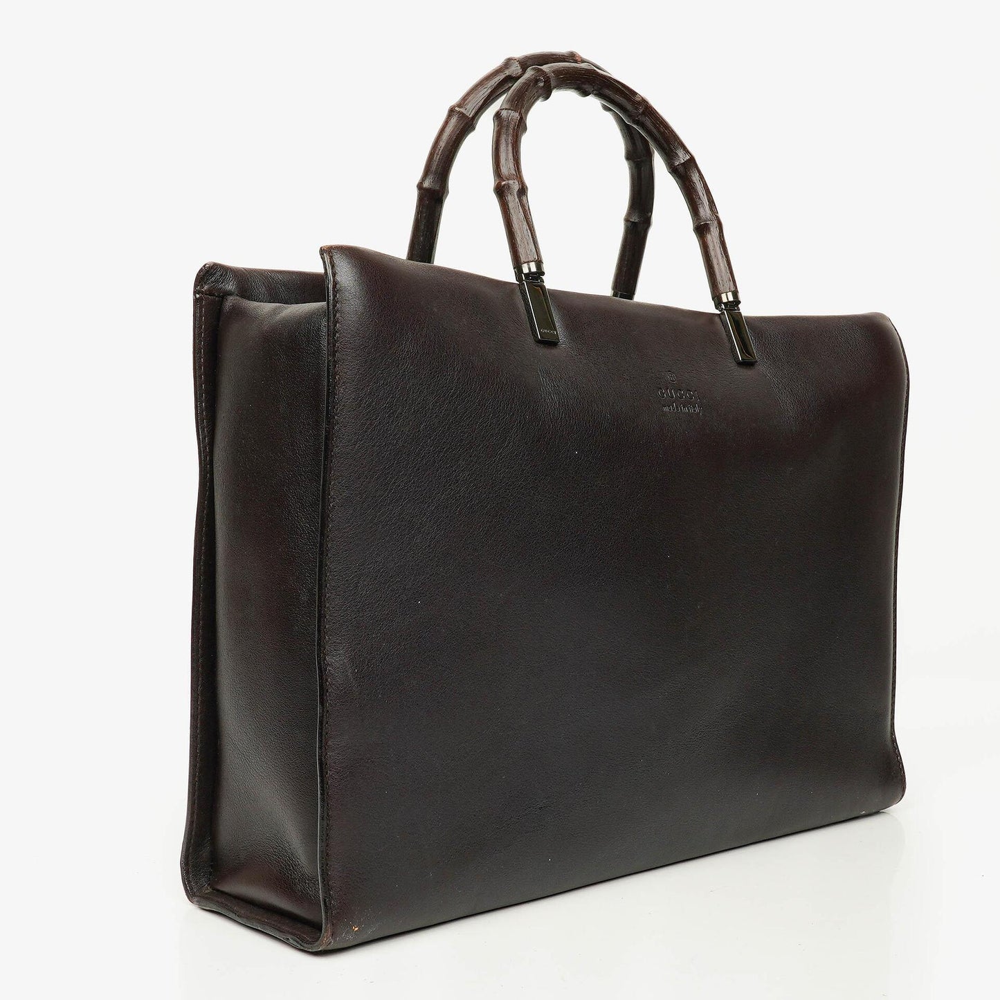 Gucci Leather Bamboo Top Handle Bag