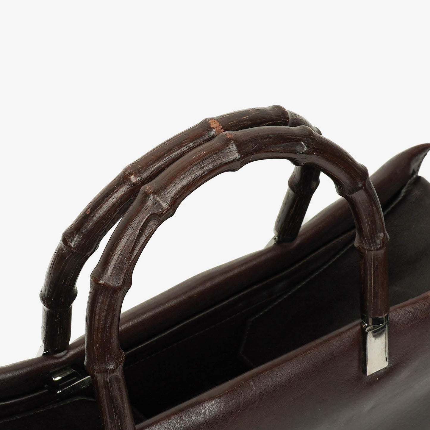 Gucci Leather Bamboo Top Handle Bag