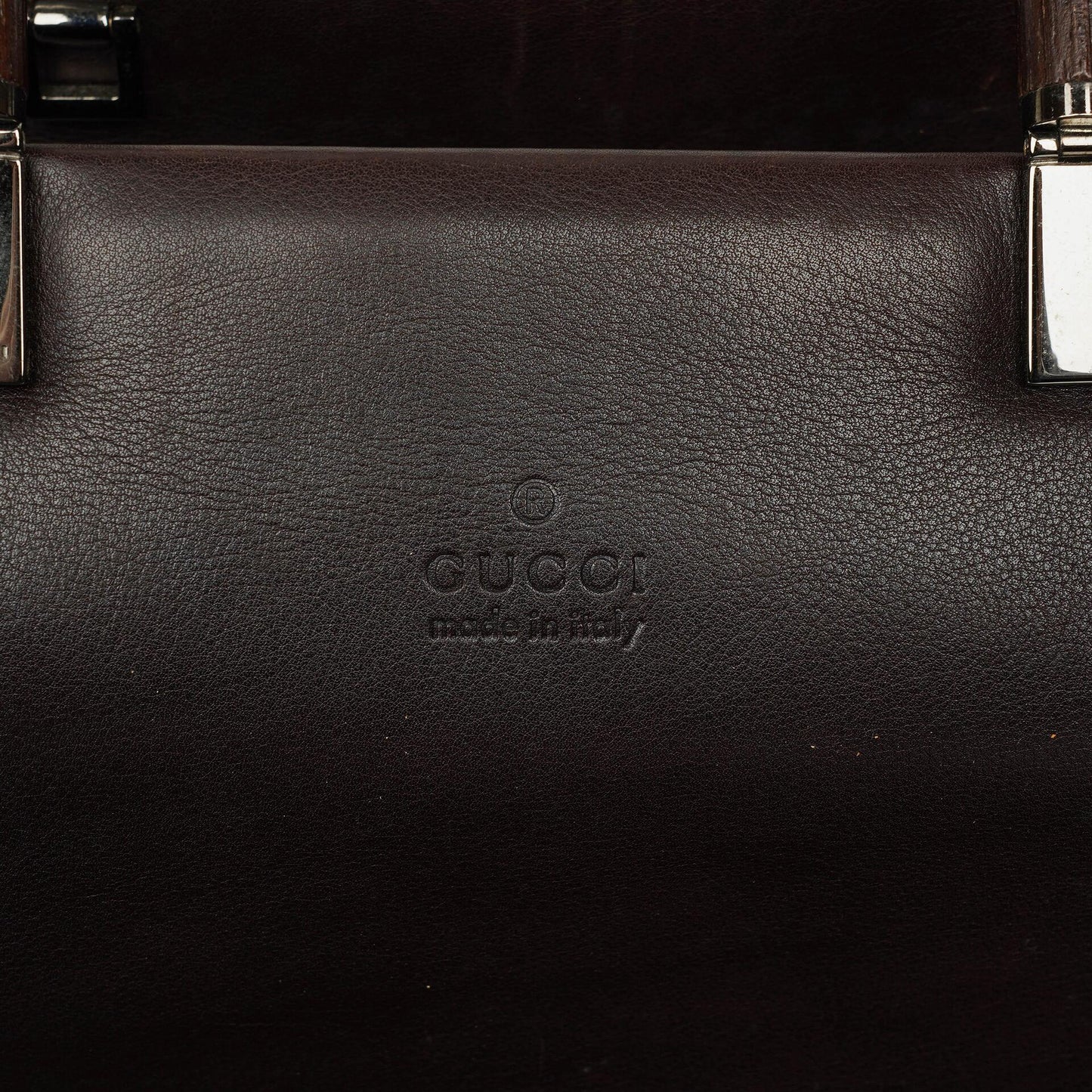 Gucci Leather Bamboo Top Handle Bag