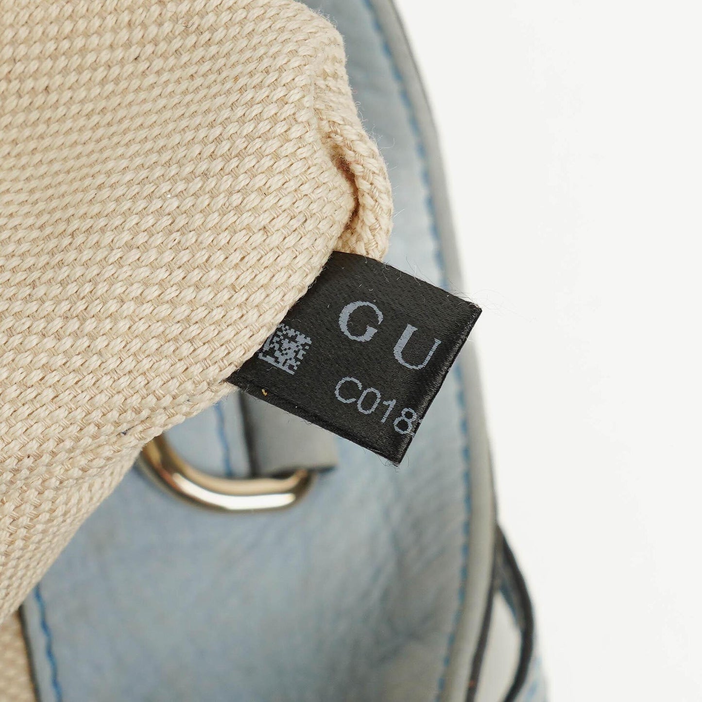 Gucci Light Blue Pebbled Leather Soho Top Handle Tote Bag