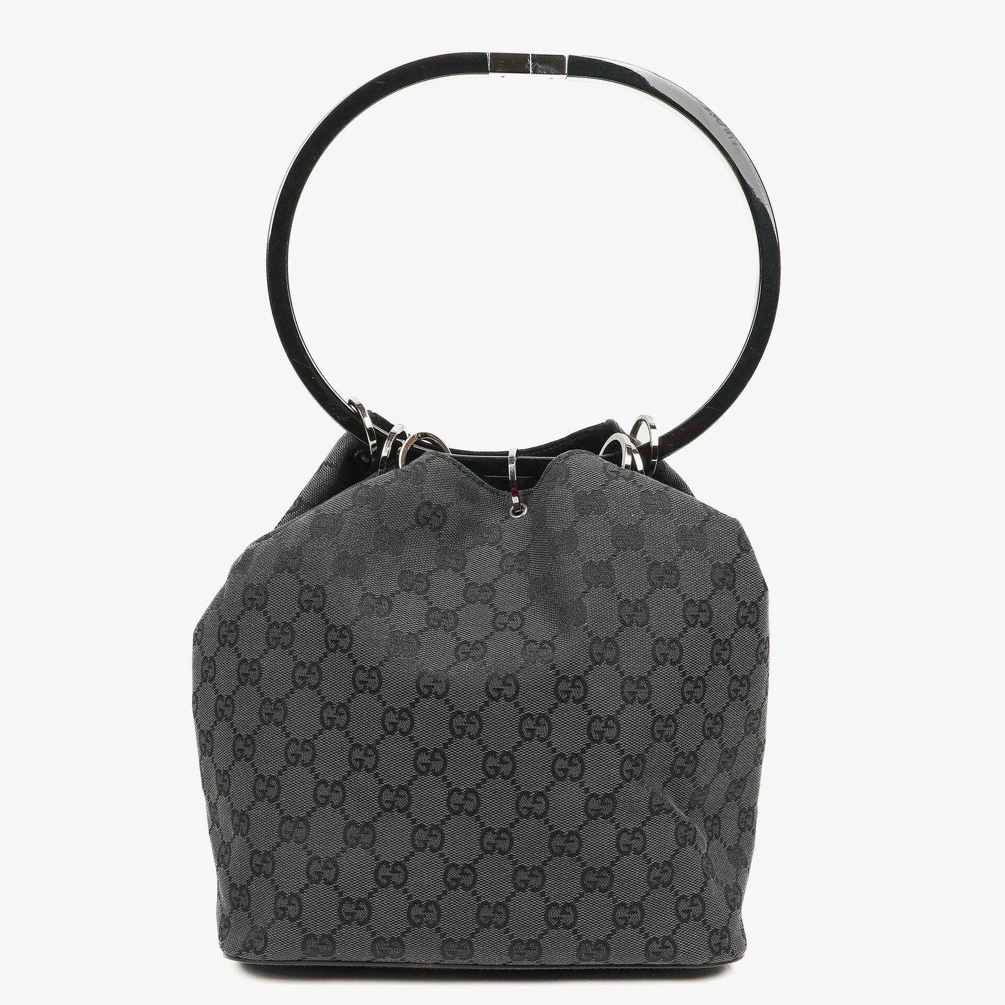 Gucci Loop Bucket Monogram Tote Black