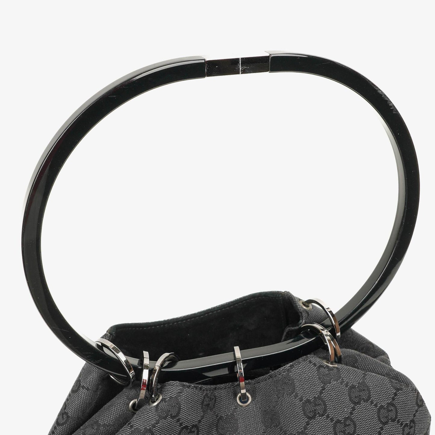 Gucci Loop Bucket Monogram Tote Black