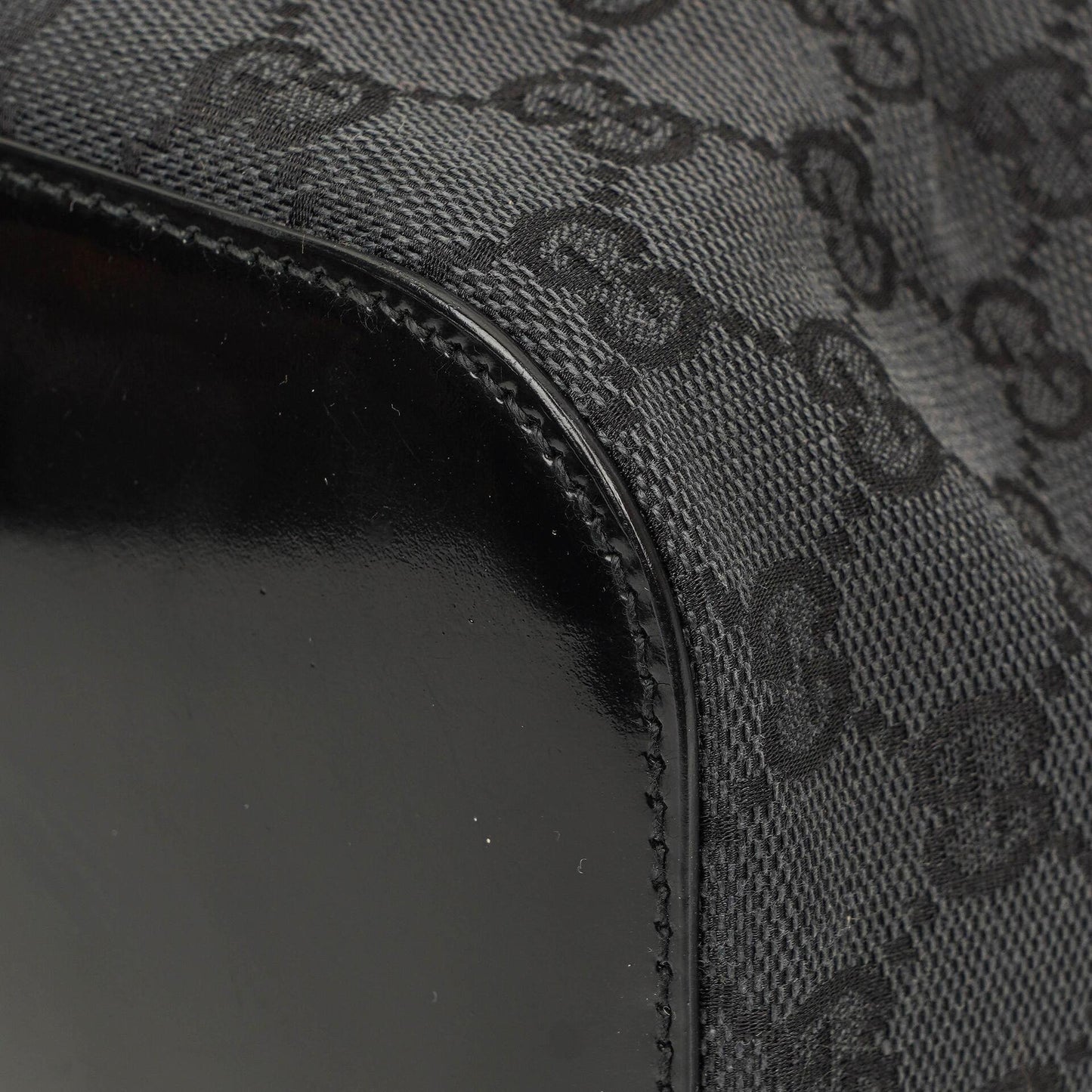 Gucci Loop Bucket Monogram Tote Black