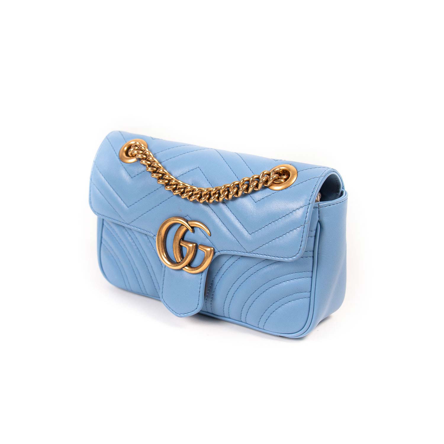Gucci GG Marmont Leather Chain Shoulder Bag Style 20
