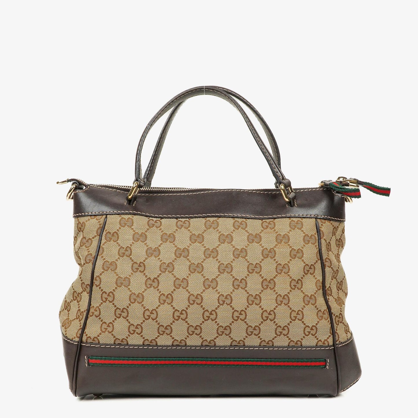 Gucci Mayfair Bow Beige GG Canvas Top Handle Bag