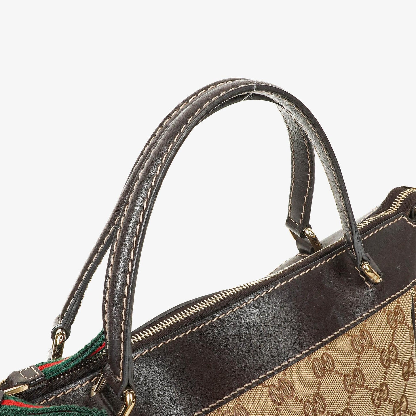 Gucci Mayfair Bow Beige GG Canvas Top Handle Bag